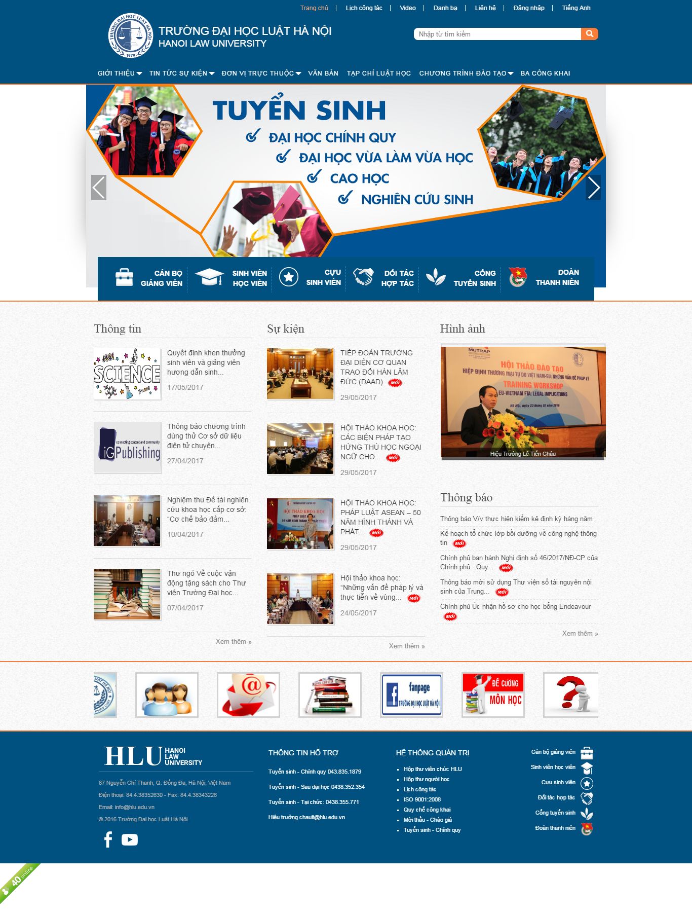 Thiết kế website Đại học luật Hà Nội đẹp SEO nhanh hiệu quả