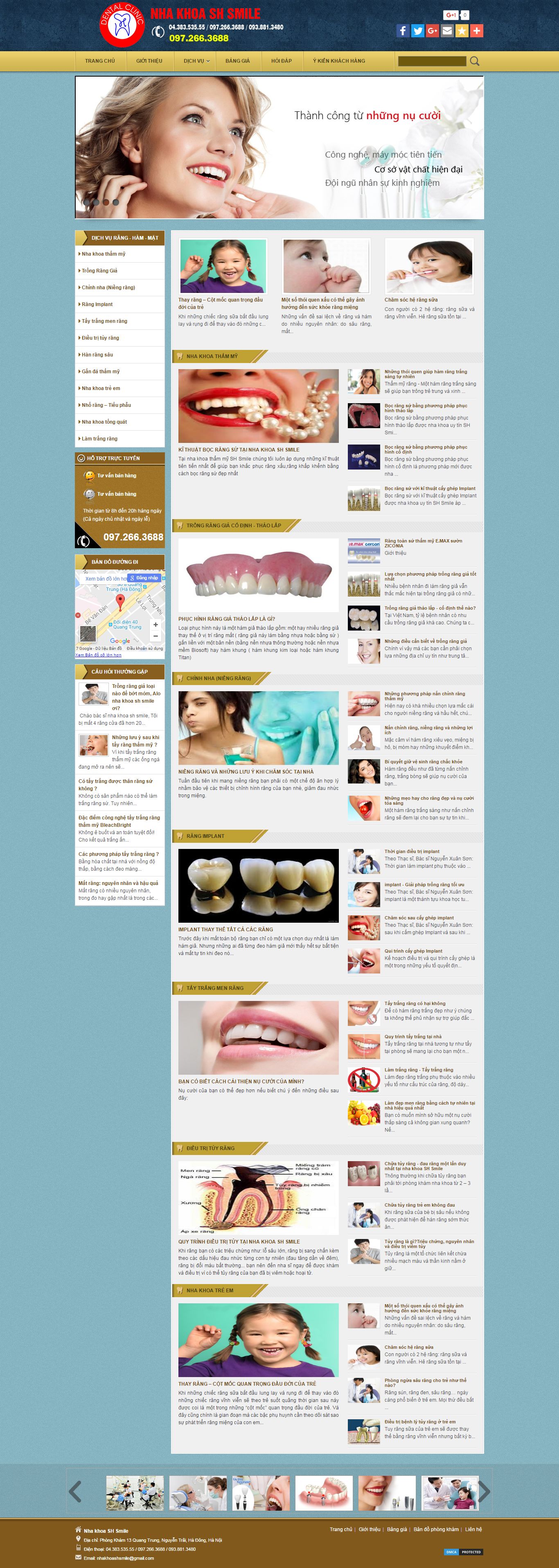 Thiết kế website nha khoa smile đẹp, chuyên nghiệp chuẩn SEO