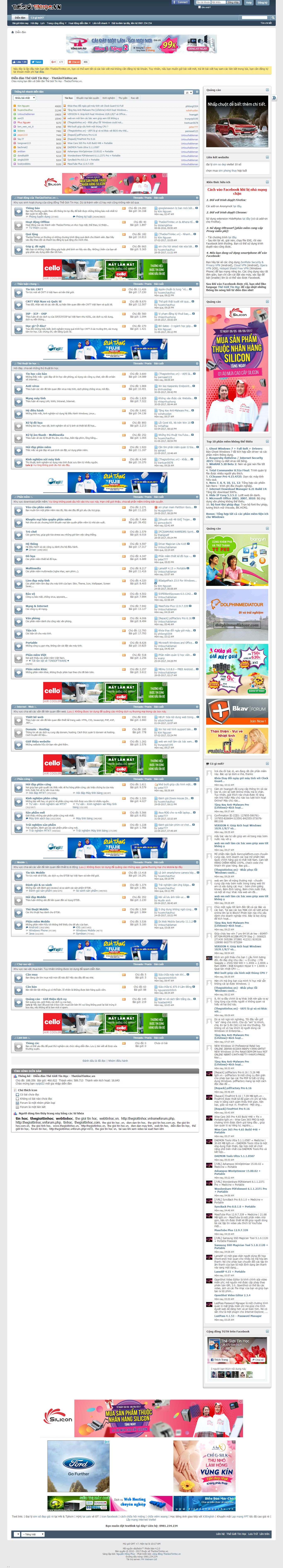 Thiết kế website diễn đàn thế giới tin học đẹp SEO tốt