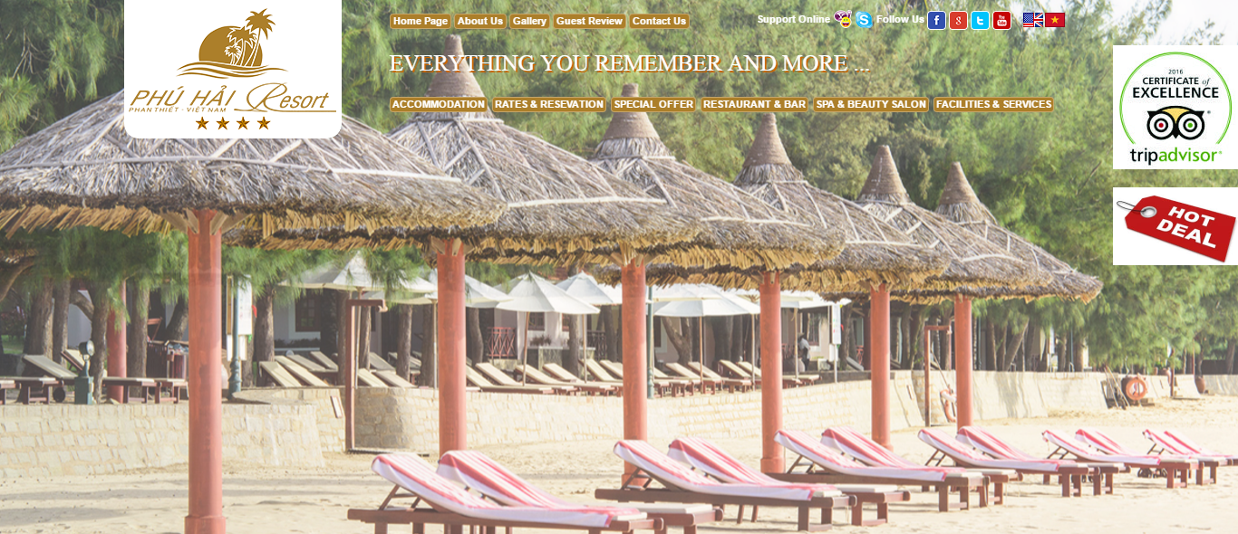 Thiết kế website phú hải resort đẹp, chuyên nghiệp chuẩn SEO
