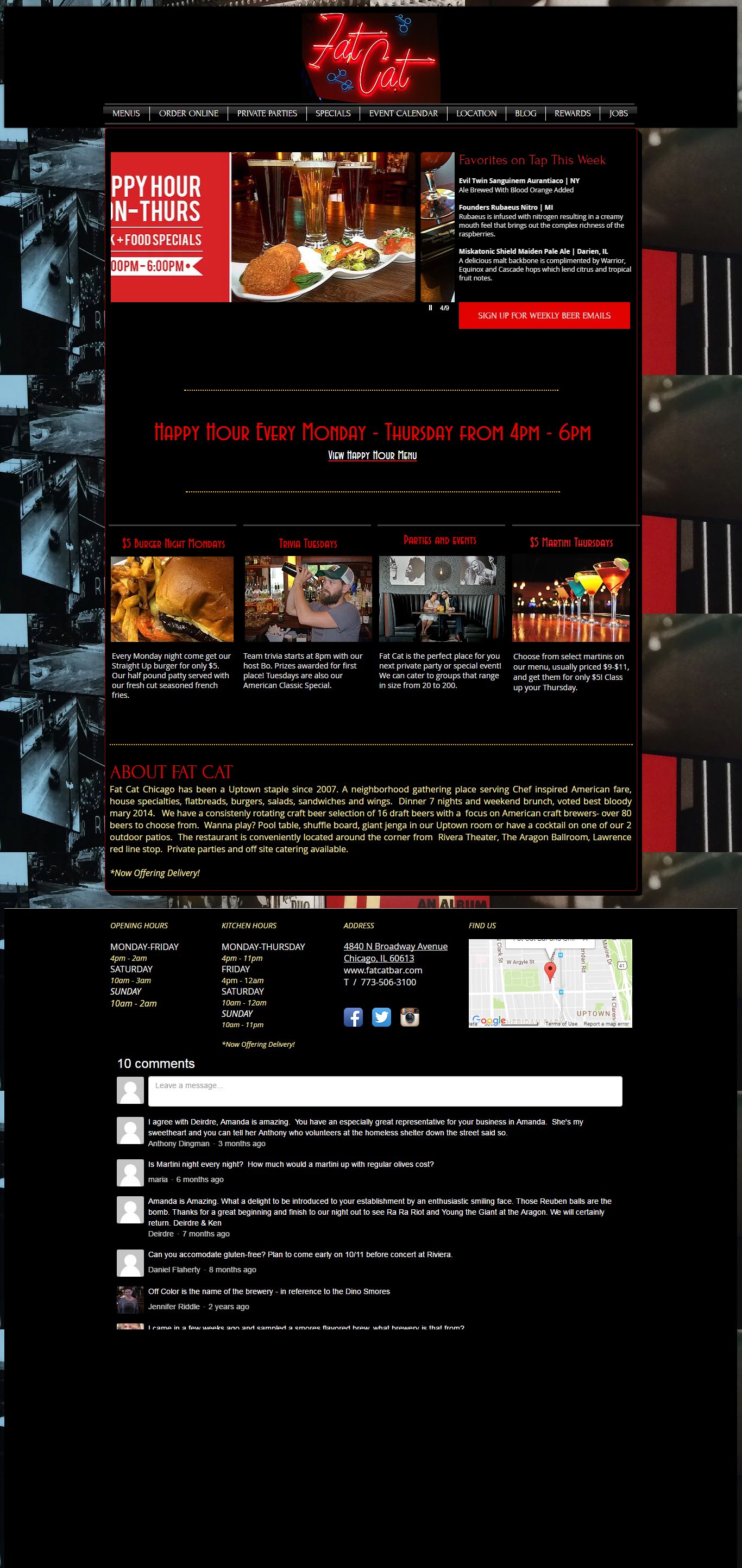 Thiết kế website Fat Cat Bar đẹp, chuyên nghiệp chuẩn SEO