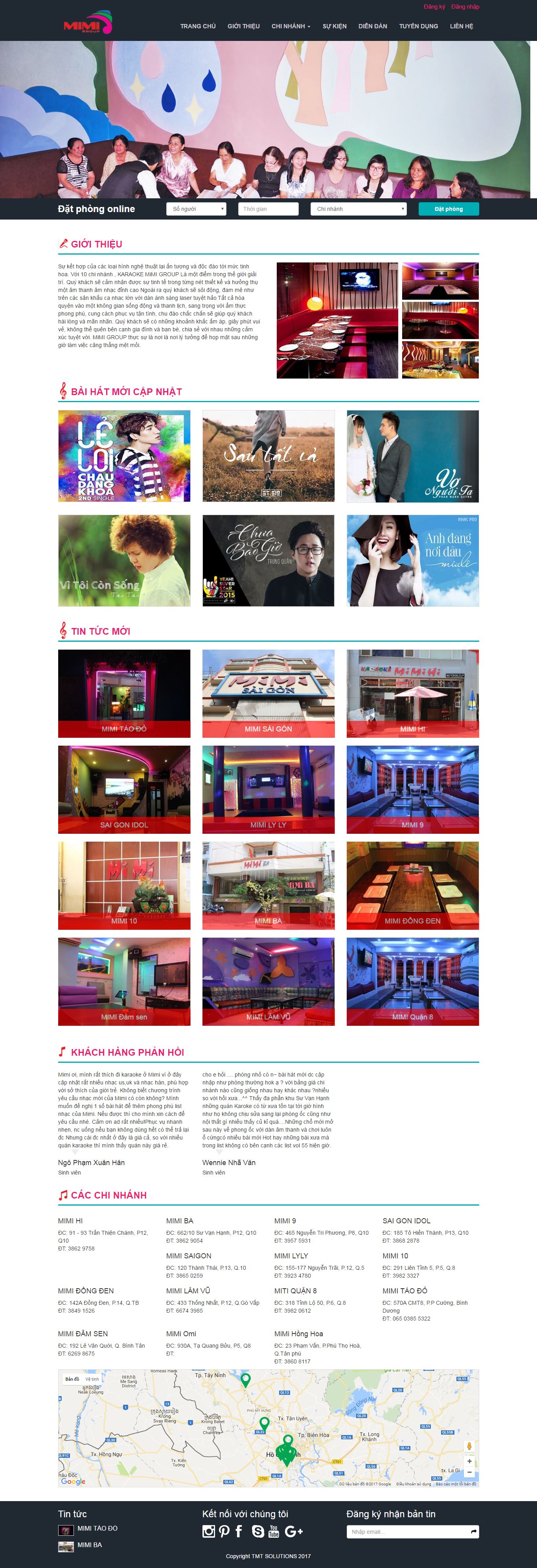 Thiết kế website Karaoke Mimi Group đẹp, chuyên nghiệp chuẩn SEO