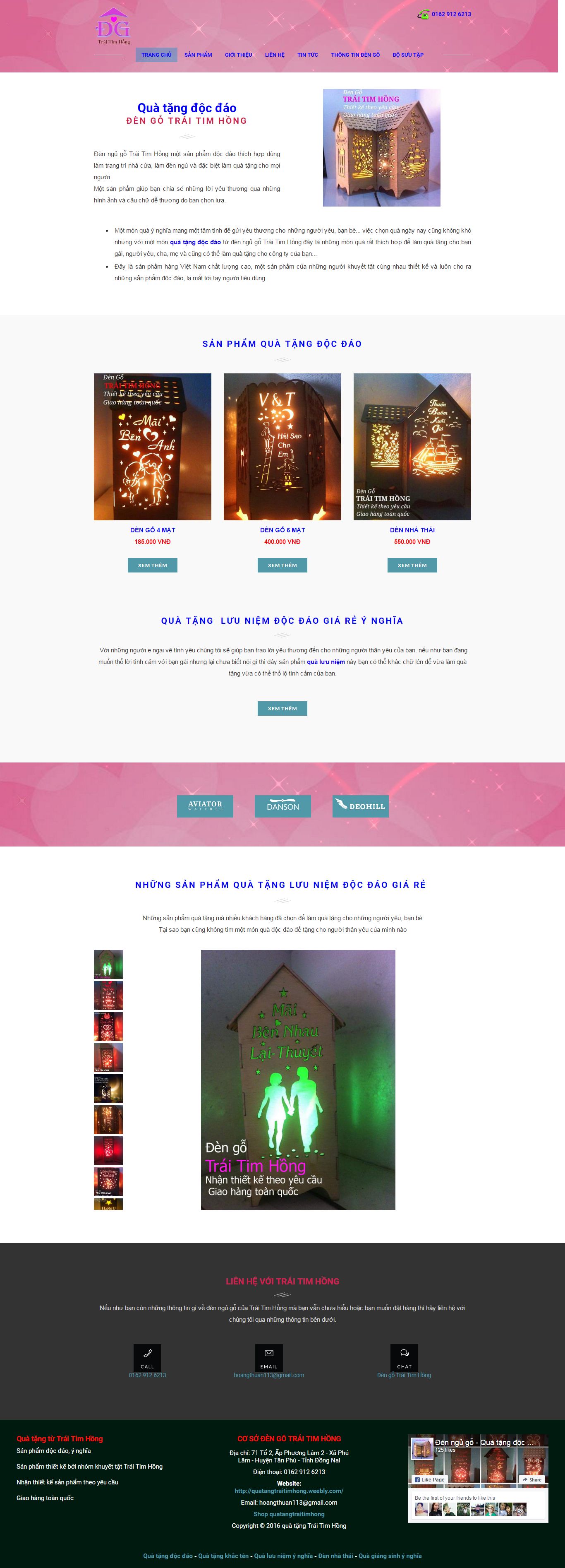 Thiết kế website quà tặng trái tim hồng đẹp, chuyên nghiệp chuẩn SEO