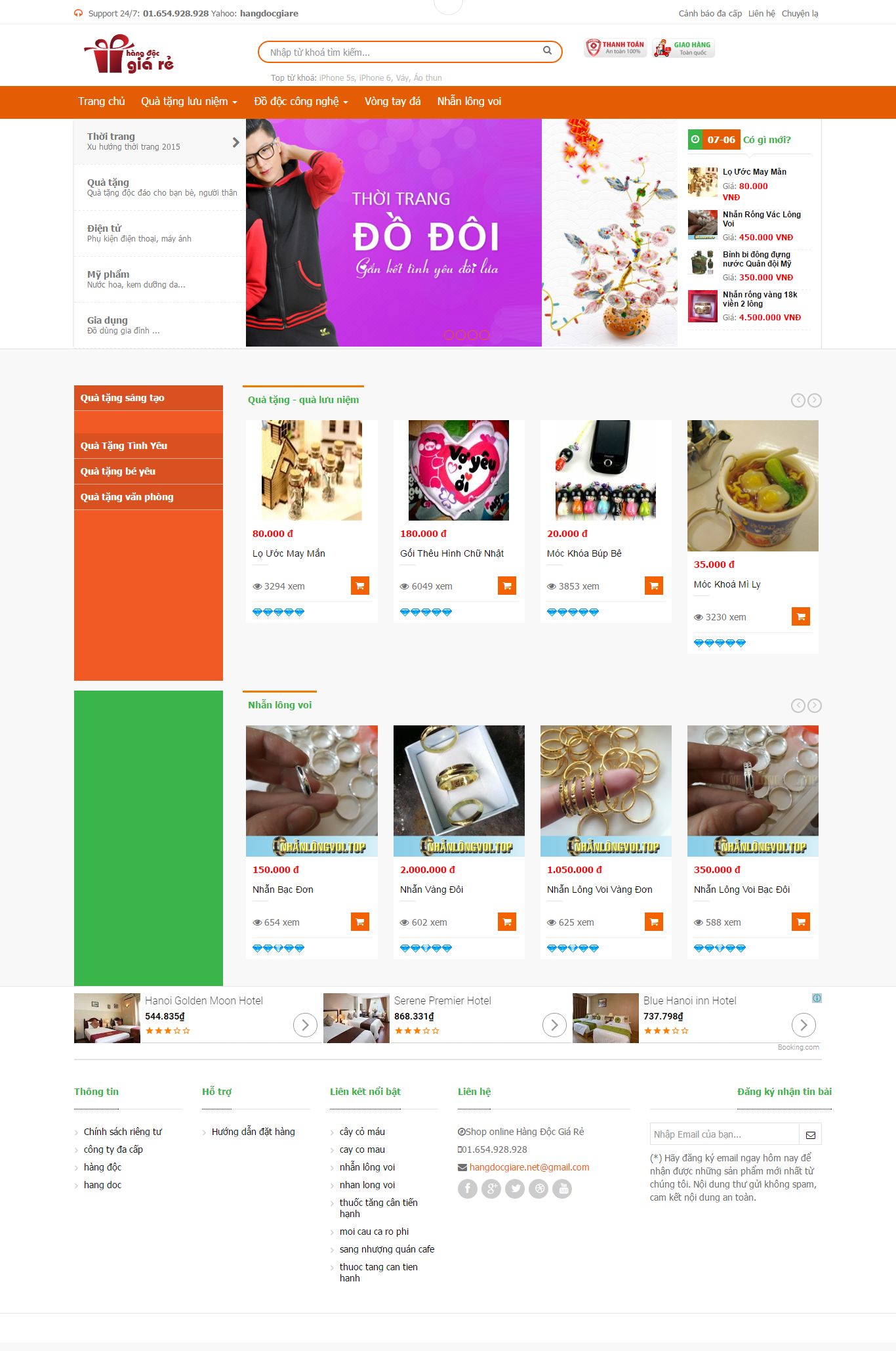 Thiết kế website Hàng độc giá rẻ đẹp, chuyên nghiệp chuẩn SEO