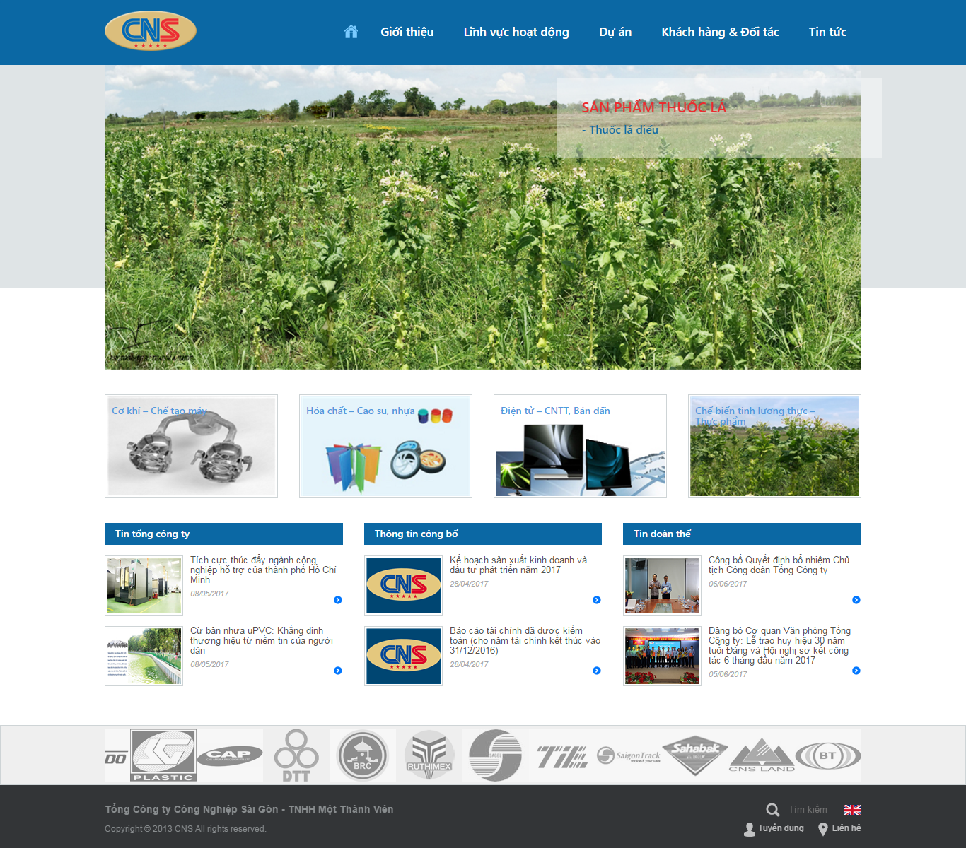 Thiết kế website tổng công ty công nghiệp Sài Gòn