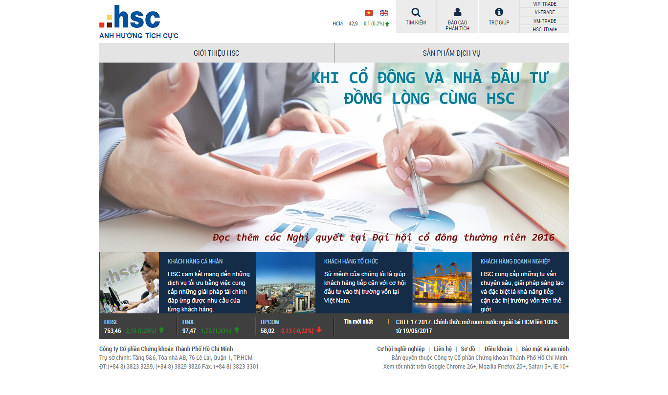 Thiết kế website công ty cổ phần chứng khoán Sài Gòn