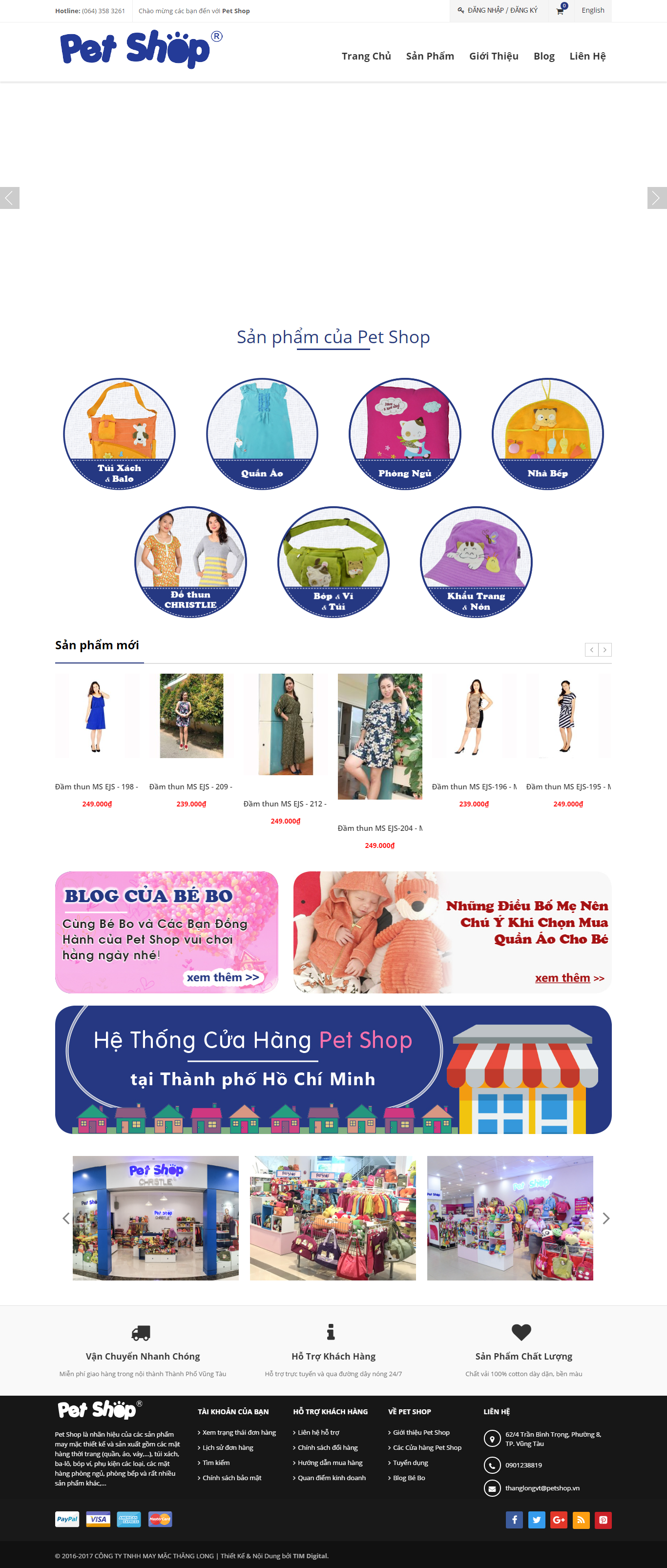 Thiết kế website thời trang PetShop đẹp, chuyên nghiệp chuẩn SEO