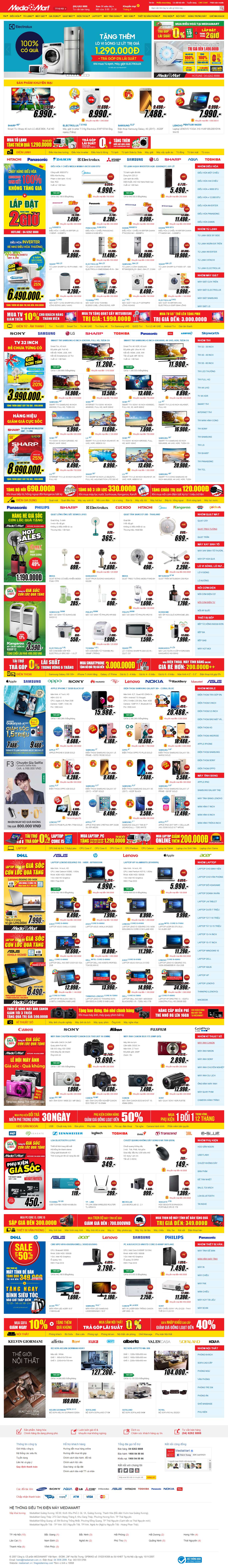 Thiết kế website siêu thị điện lạnh MediaMart đẹp SEO tốt