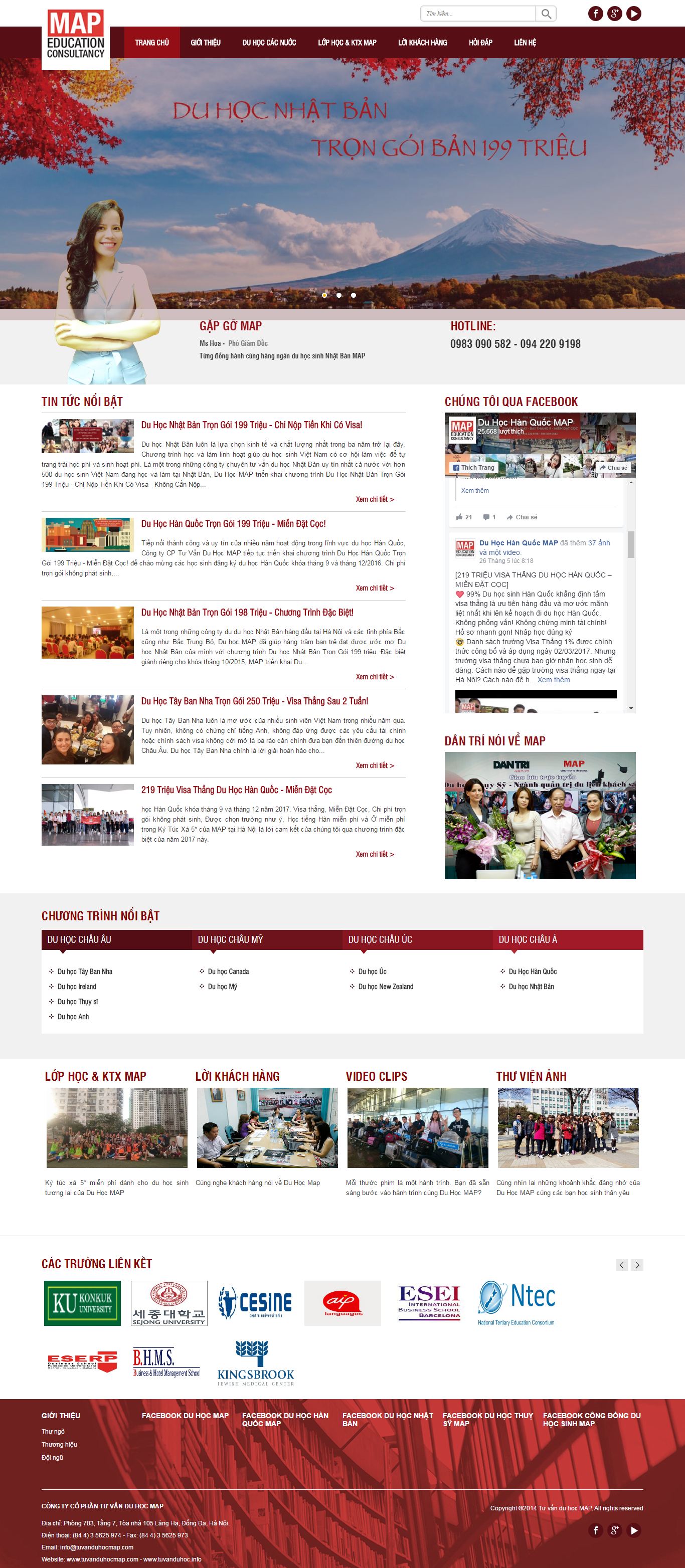 Thiết kế website tư vấn du học đẹp, chuyên nghiệp chuẩn SEO