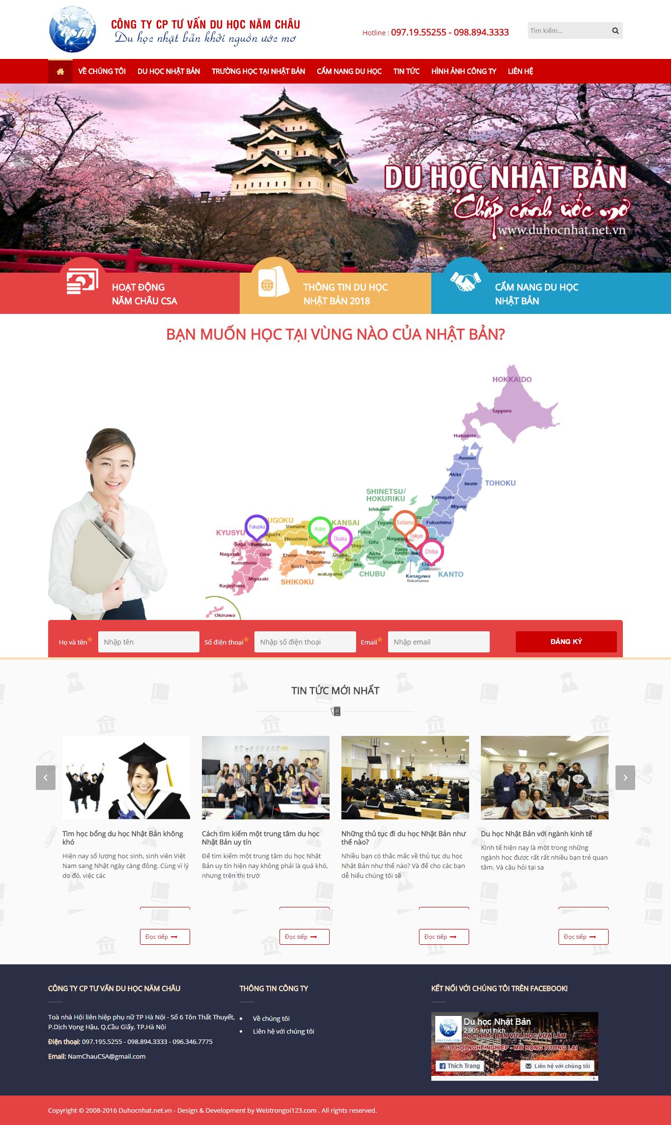 Thiết kế website du học Nhật Bản đẹp, chuyên nghiệp chuẩn SEO