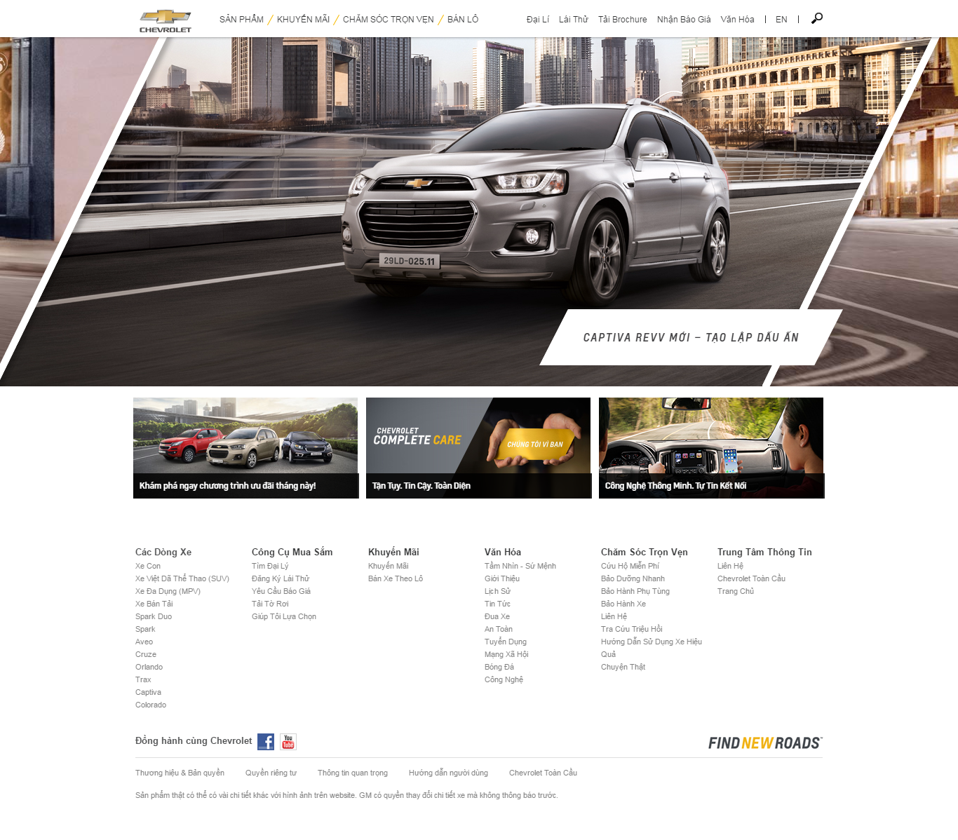 Thiết kế website Chevrolet Việt Nam đẹp, chuyên nghiệp chuẩn SEO