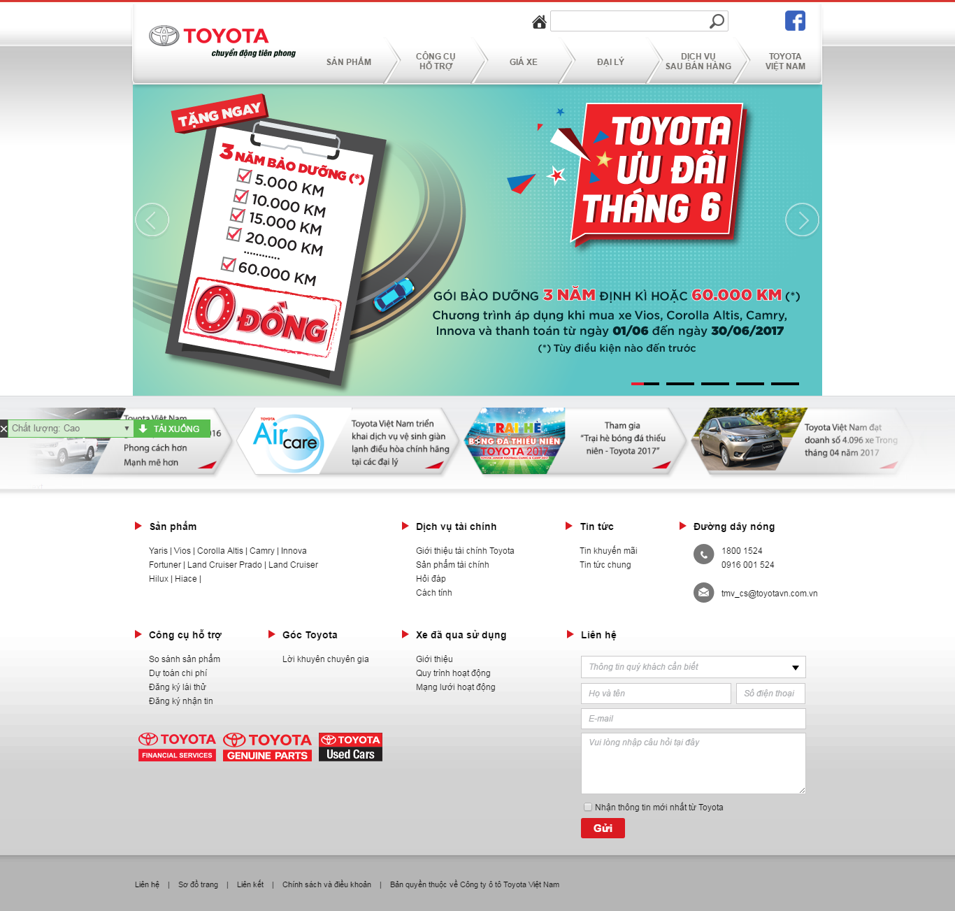 Thiết kế website TOYOTA Việt Nam đẹp, chuyên nghiệp chuẩn SEO