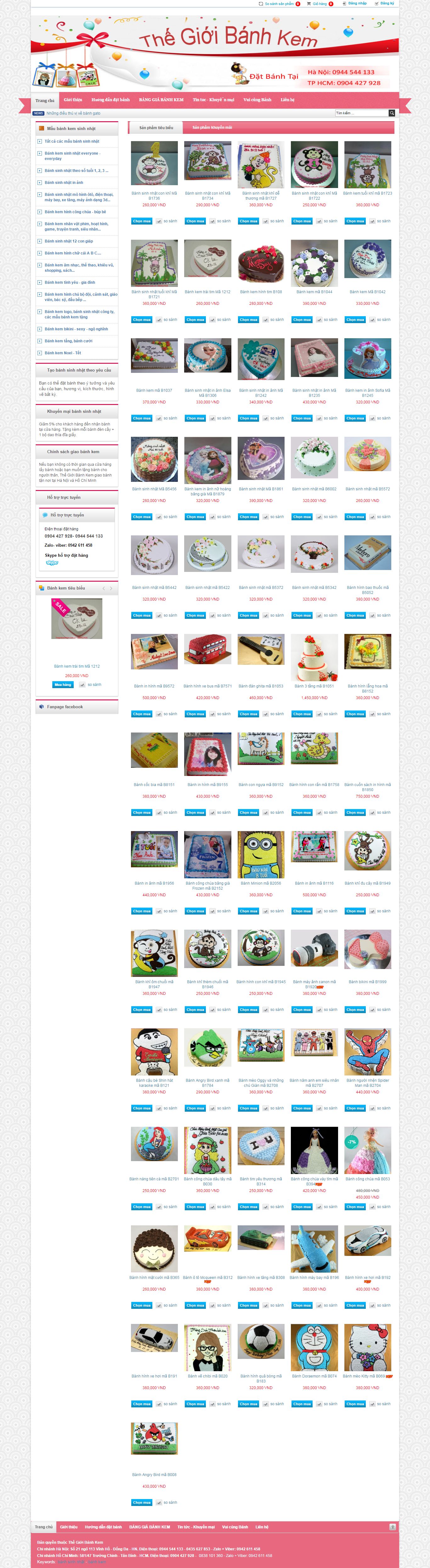 Thiết kế website thế giới bánh kem đẹp, chuyên nghiệp chuẩn SEO
