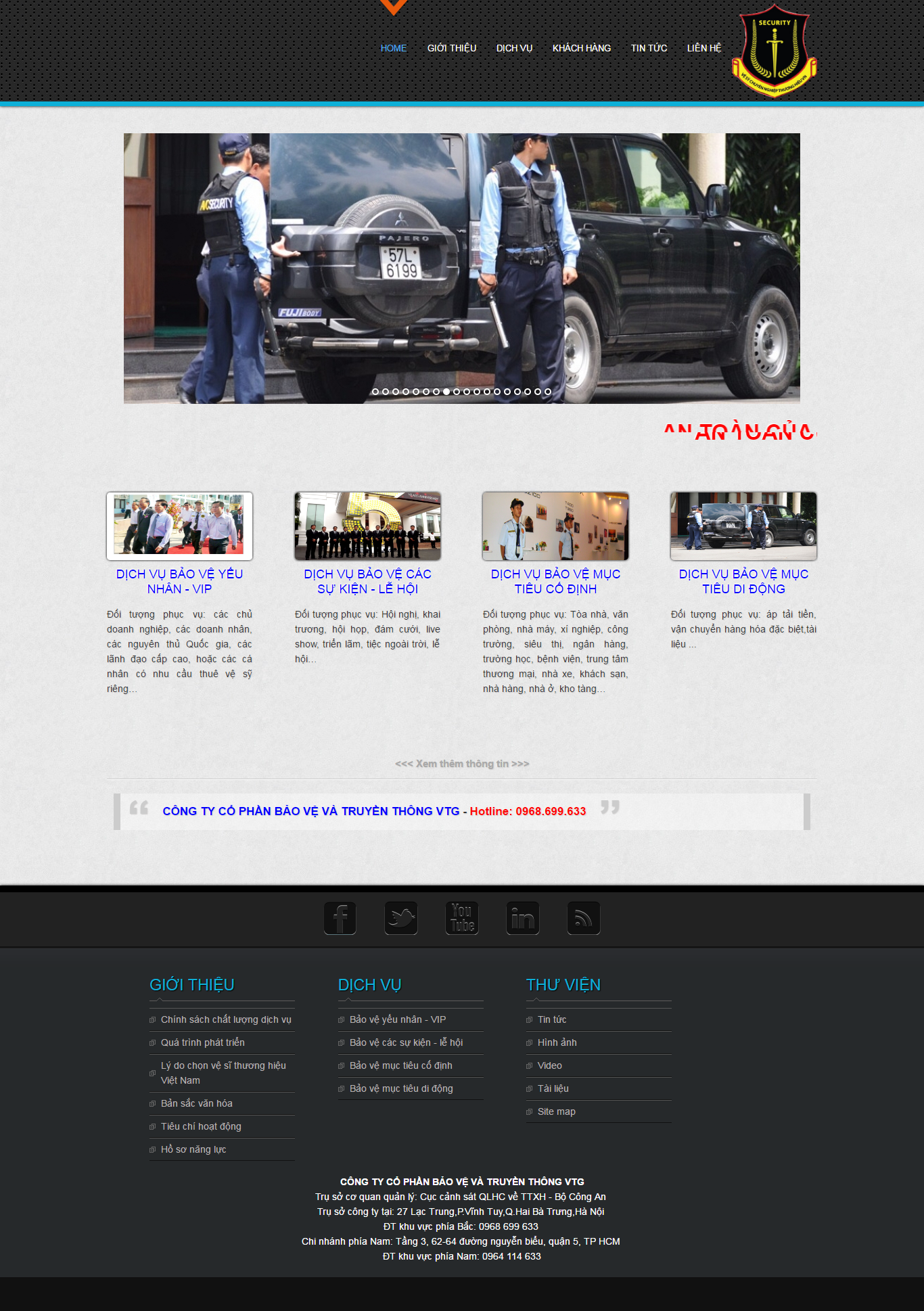 Thiết kế website công ty cổ phần bảo vệ đẹp SEO nhanh hiệu quả
