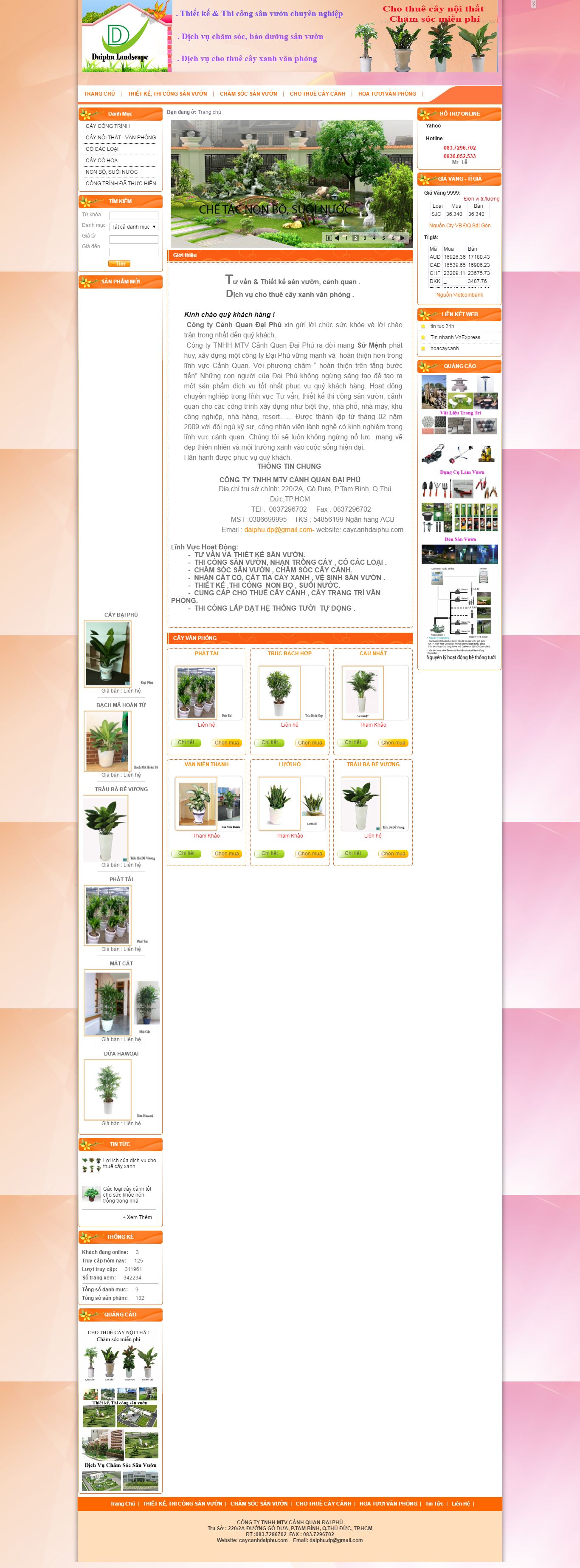 Thiết kế website cây cảnh Đại Phú đẹp, chuyên nghiệp chuẩn SEO