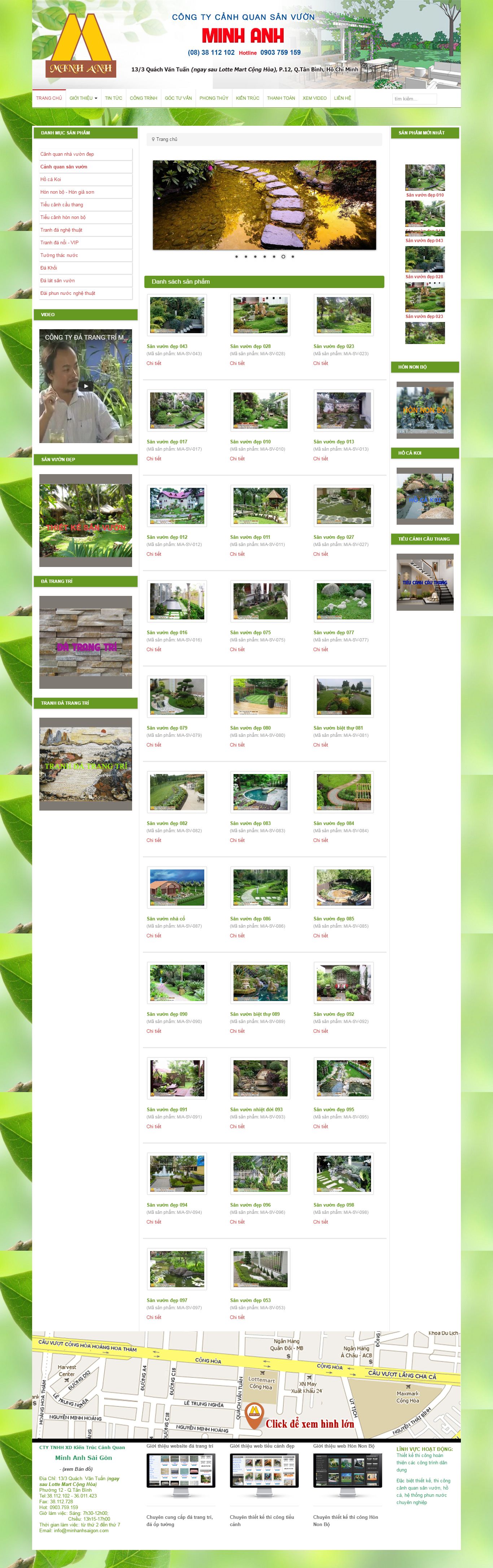 Thiết kế website sân vườn đẹp đẹp, chuyên nghiệp chuẩn SEO