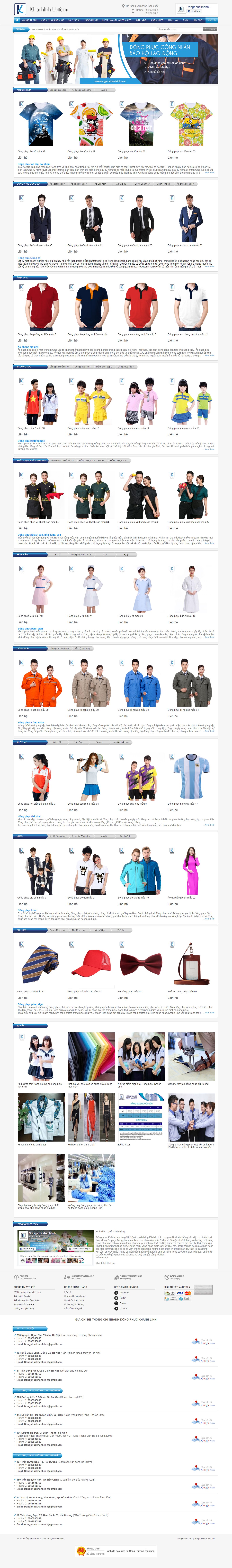 Thiết kế website đồng phục Khánh Linh đẹp, chuyên nghiệp chuẩn SEO