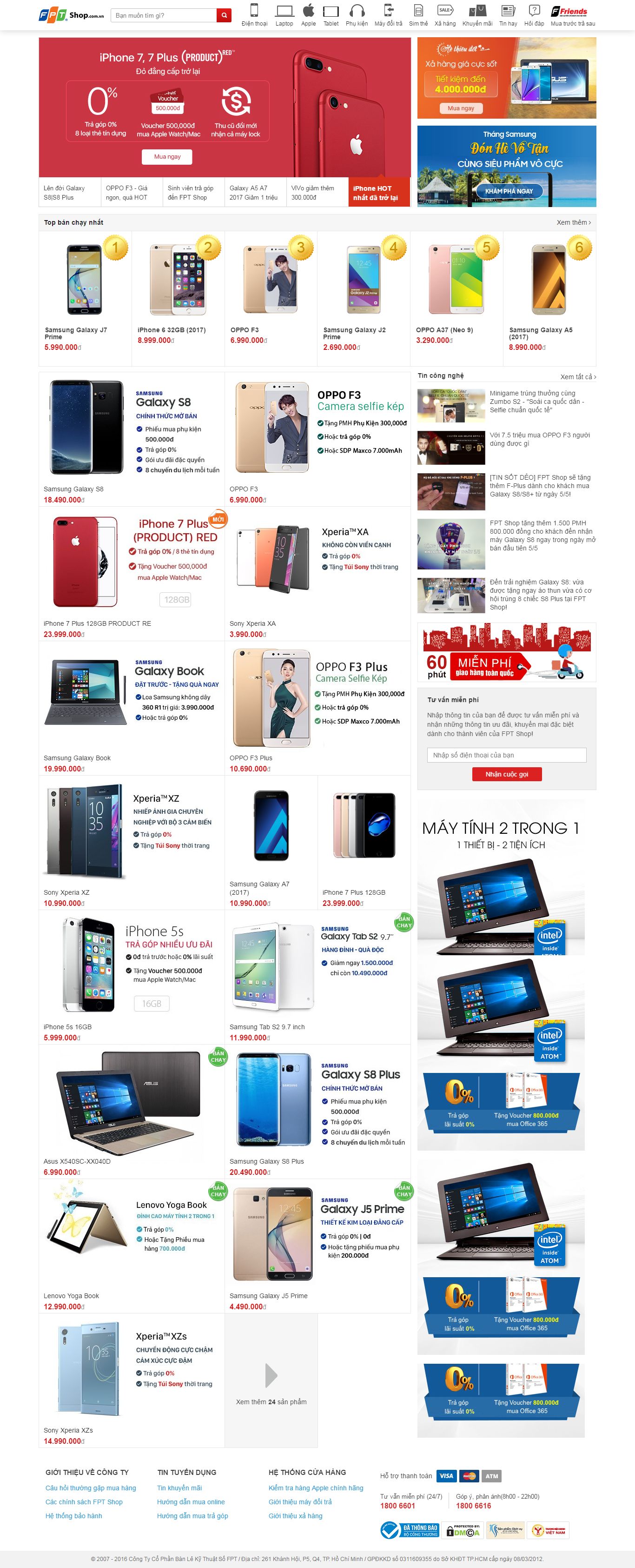Thiết kế website FBT shop đẹp, chuyên nghiệp chuẩn SEO