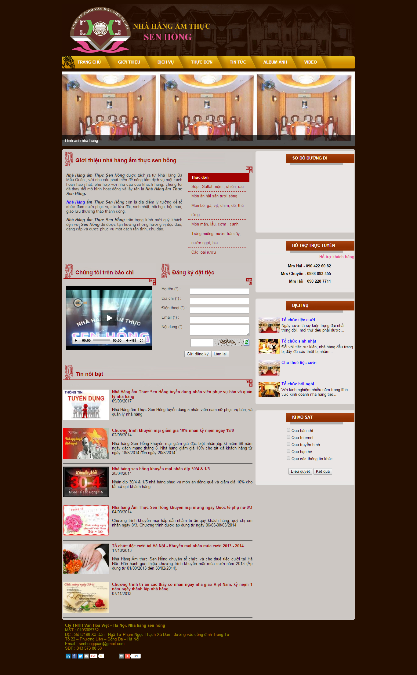 Thiết kế website nhà hàng sen hồng đẹp, chuyên nghiệp chuẩn SEO
