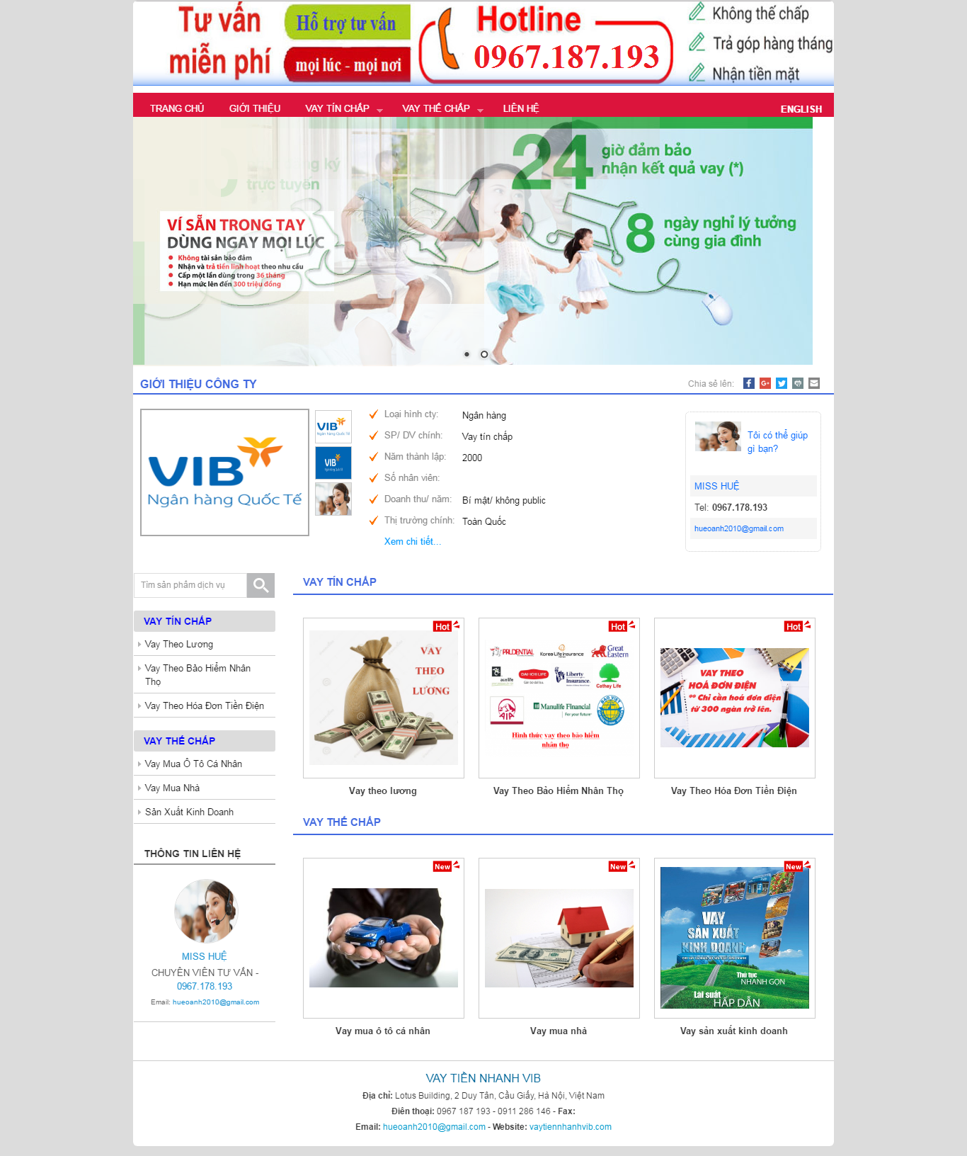Thiết kế website vay tiền nhanh VIB đẹp, chuyên nghiệp chuẩn SEO