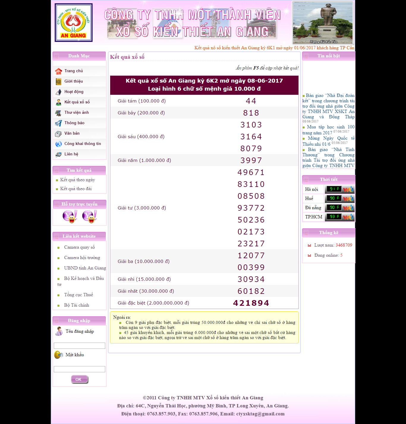 Thiết kế website xổ số An Giang đẹp, chuyên nghiệp chuẩn SEO