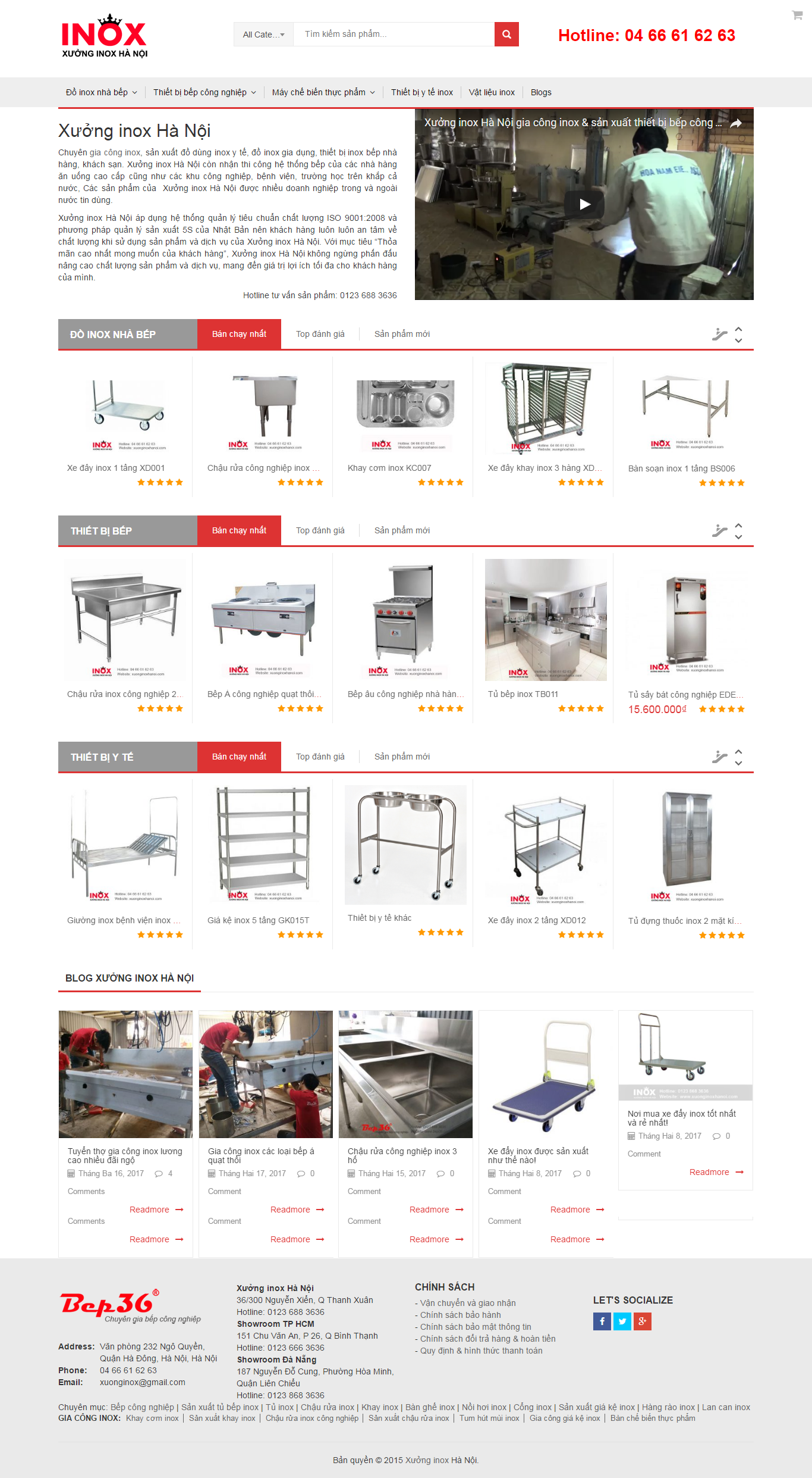 Thiết kế website gia công inox chất lượng cao đẹp SEO tốt