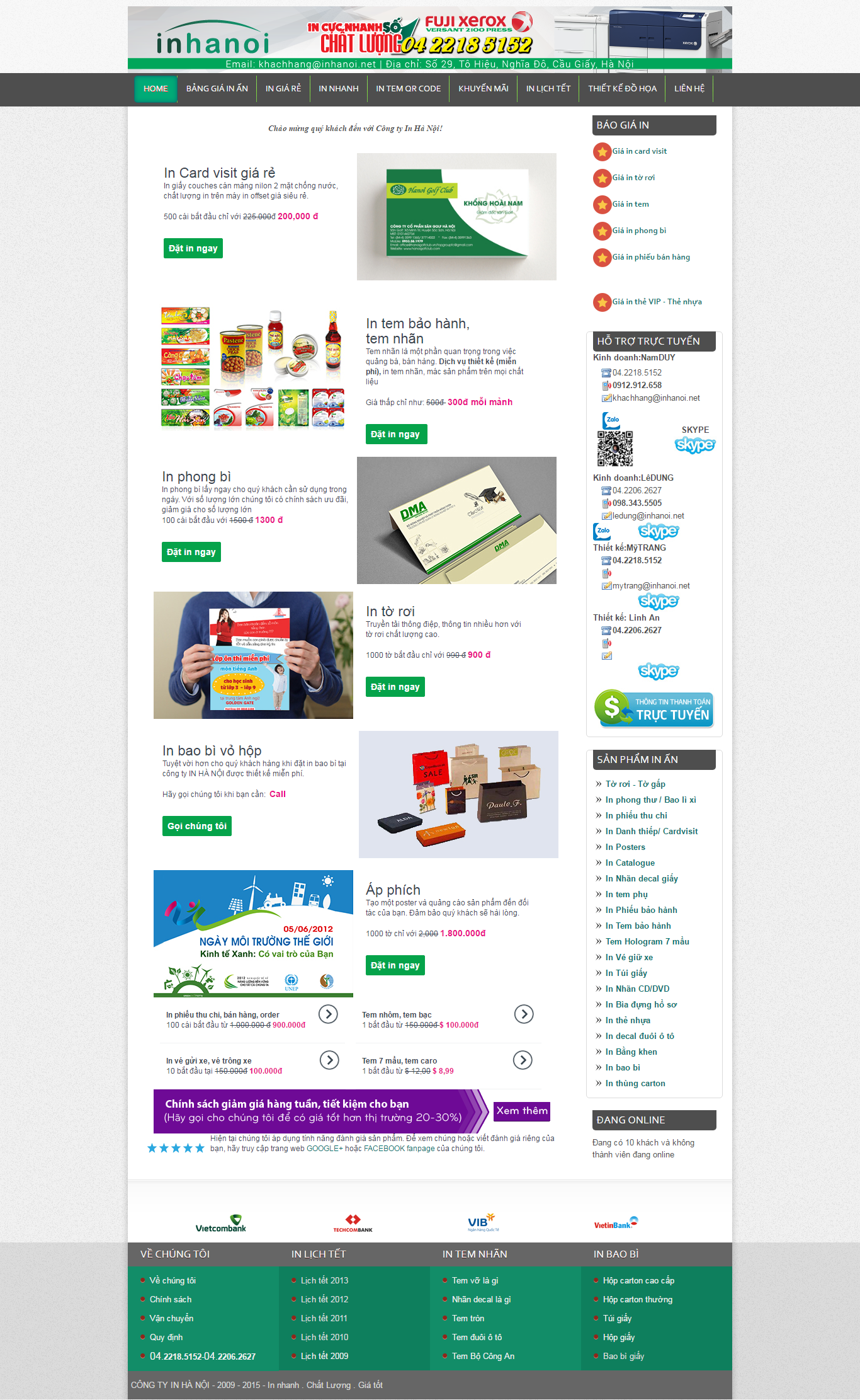 Thiết kế website in Hà Nội đẹp, chuyên nghiệp chuẩn SEO