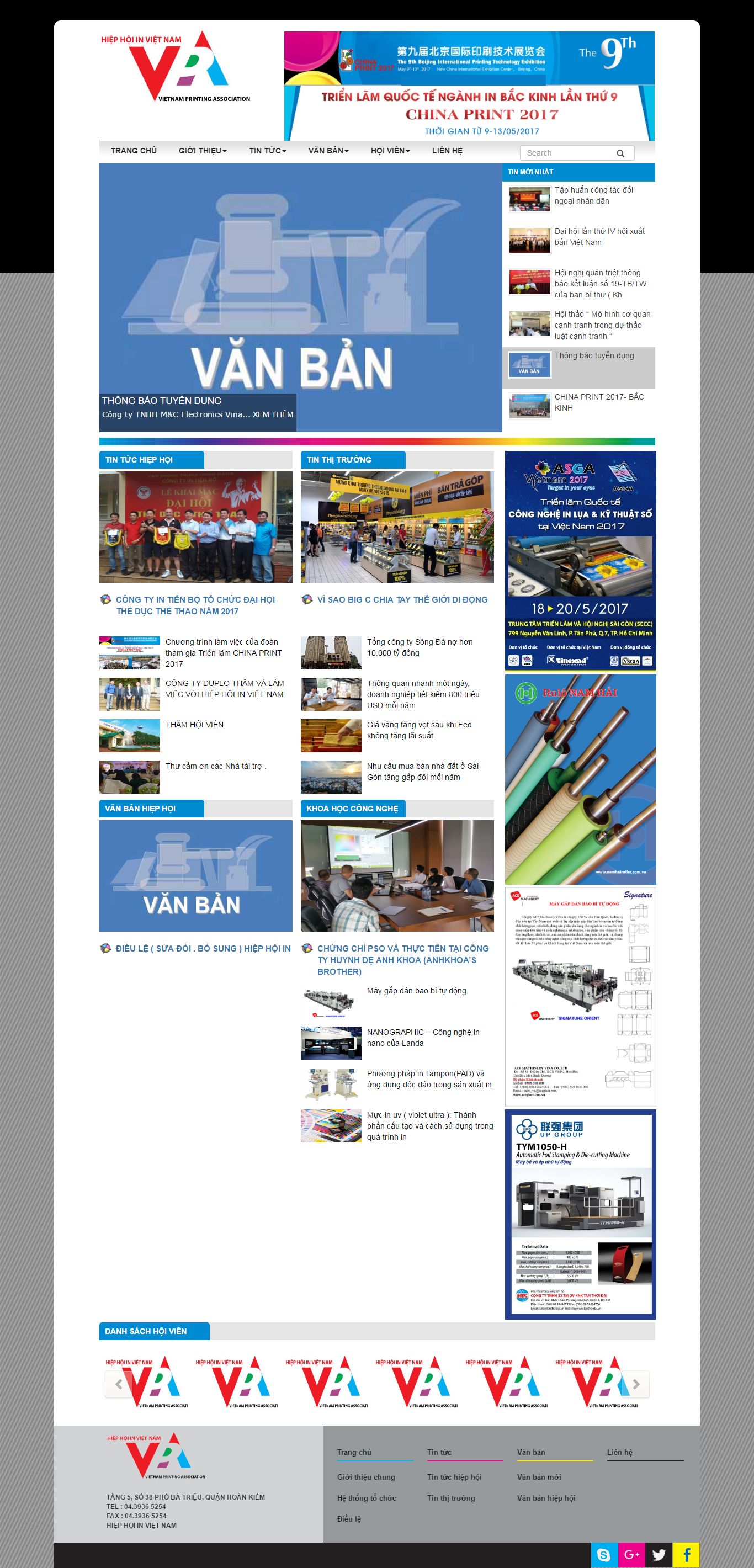 Thiết kế website hiệp hội in ấn Việt Nam đẹp SEO nhanh hiệu quả