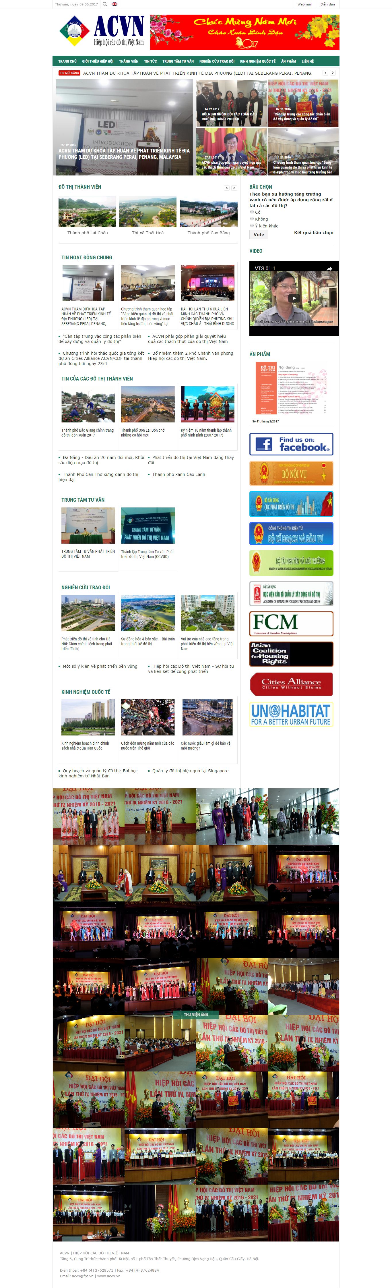 Thiết kế website hiệp hội các đô thị Việt Nam