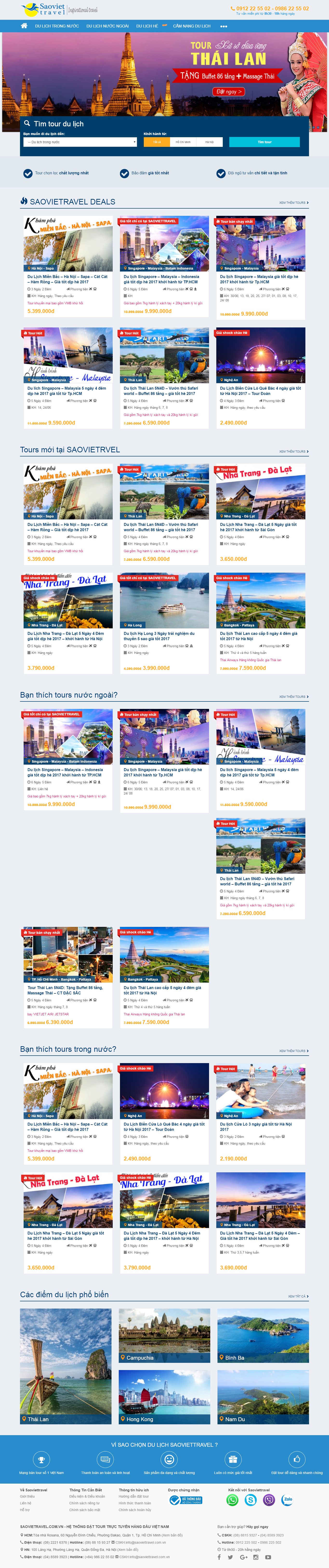 Thiết kế website sao việt travel đẹp, chuyên nghiệp chuẩn SEO