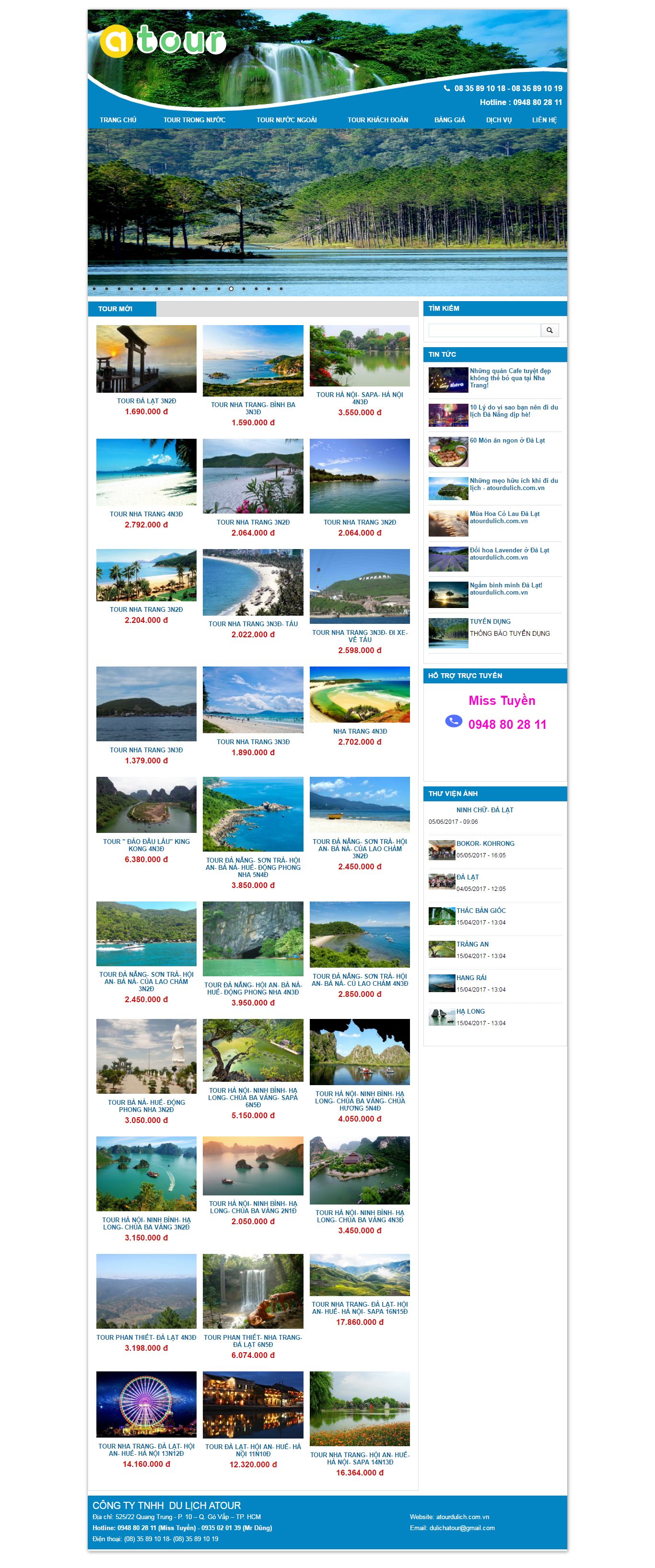 Thiết kế website tour du lịch đẹp, chuyên nghiệp chuẩn SEO
