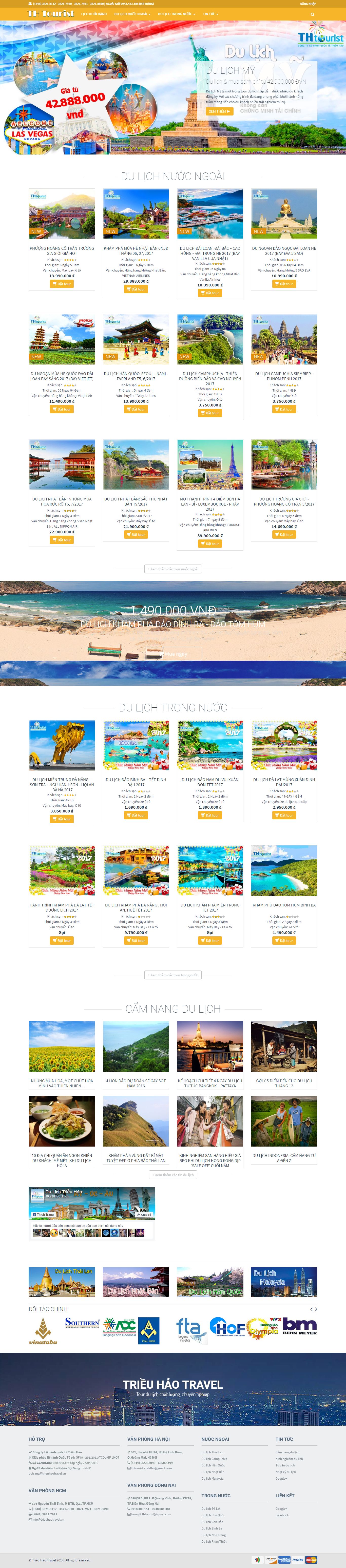 Thiết kế website công ty du lịch Triều Hảo đẹp SEO nhanh hiệu quả