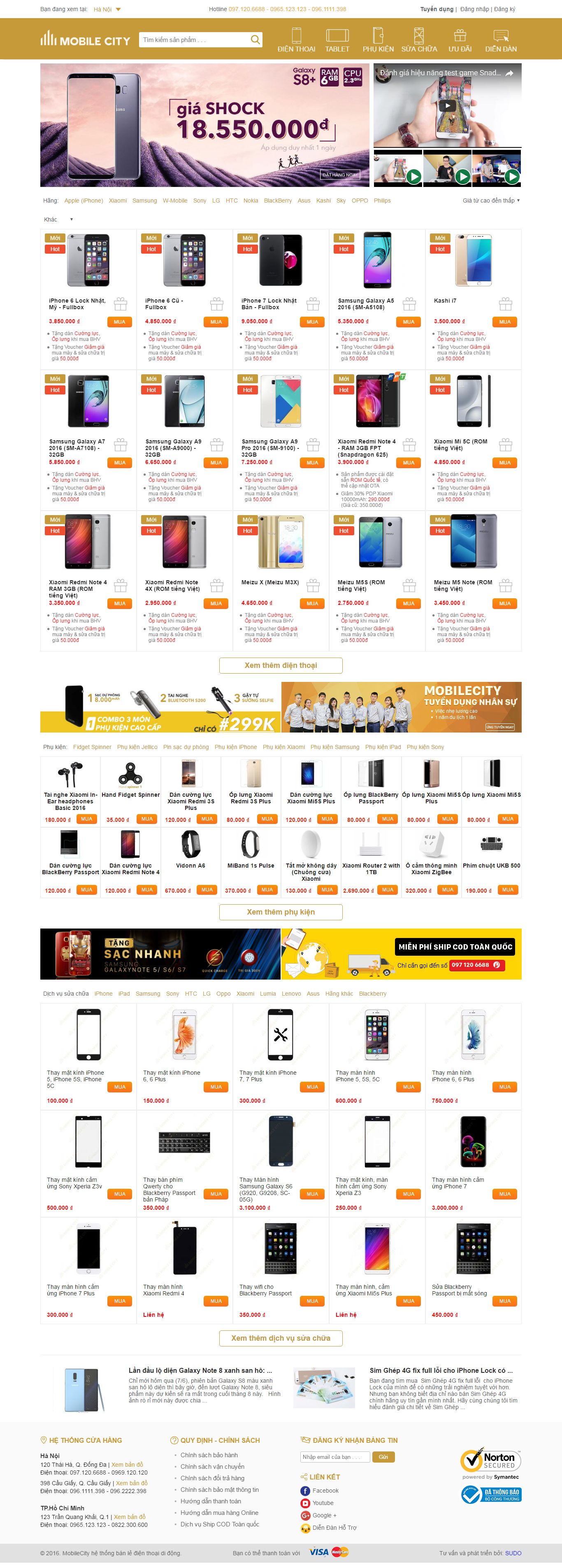 Thiết kế website MoblieCity đẹp, chuyên nghiệp chuẩn SEO