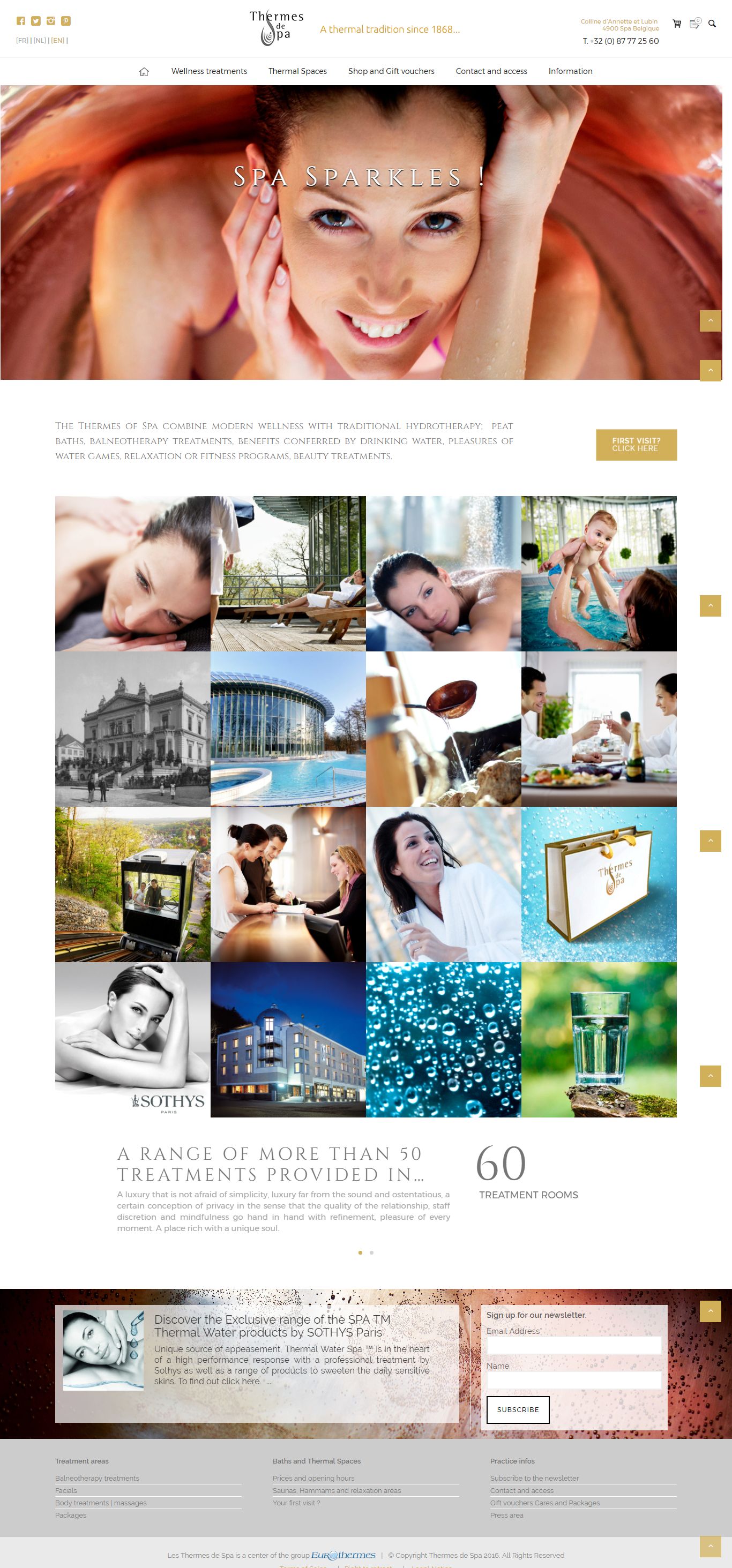 Thiết kế website Les Thermes de Spa đẹp, chuyên nghiệp chuẩn SEO