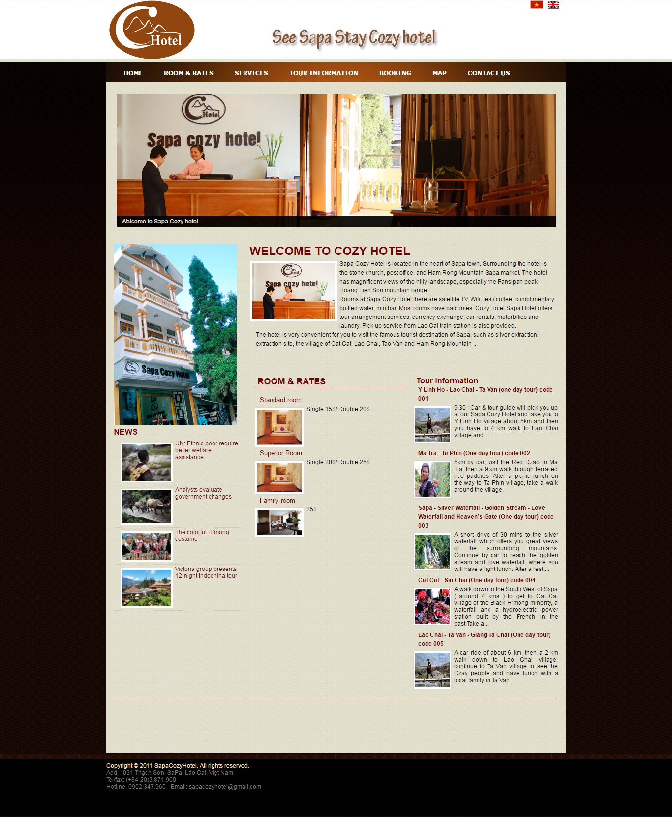 Thiết kế website Cozy Hotel đẹp, chuyên nghiệp chuẩn SEO