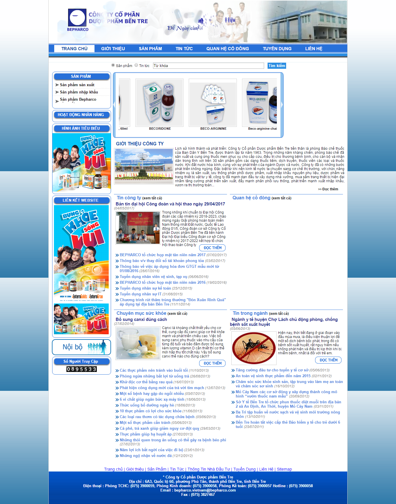 Thiết kế website công ty dược phẩm bepharco đẹp SEO nhanh hiệu quả