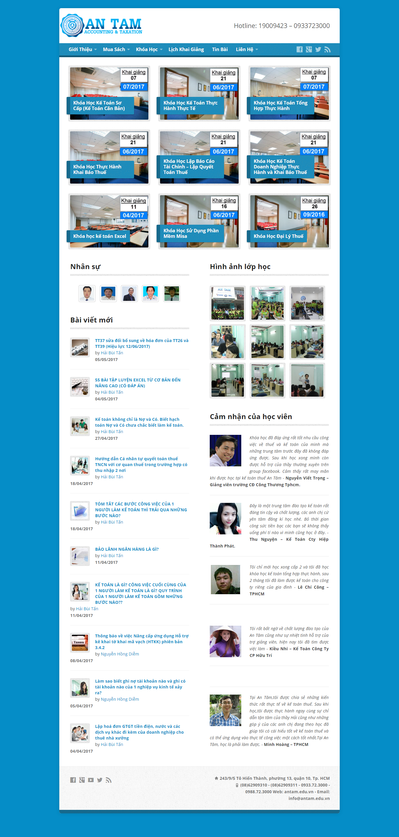 Thiết kế website Trung tâm đào tạo kế toán An Tâm