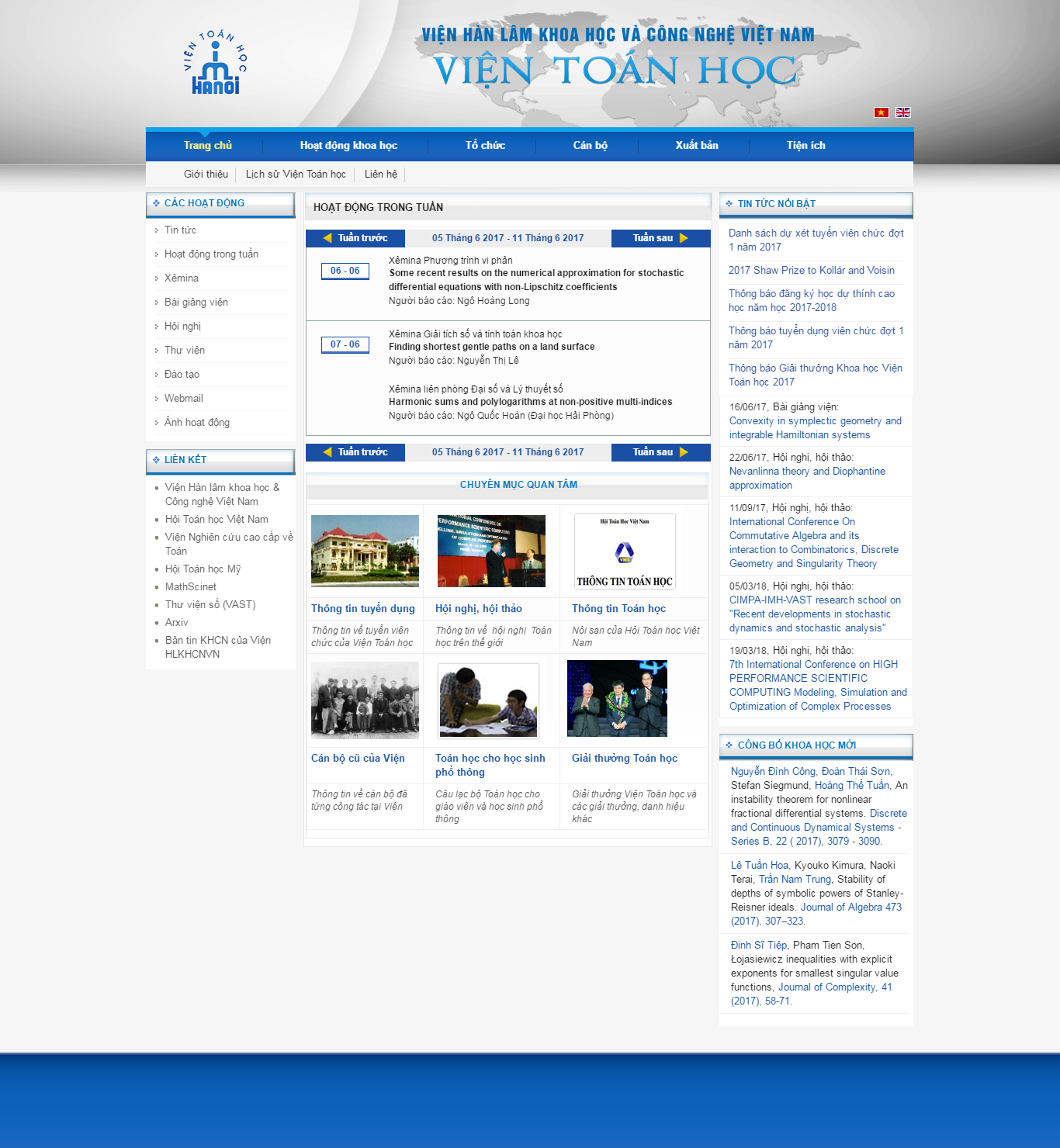 Thiết kế website Viện toán học online đẹp, chuyên nghiệp chuẩn SEO