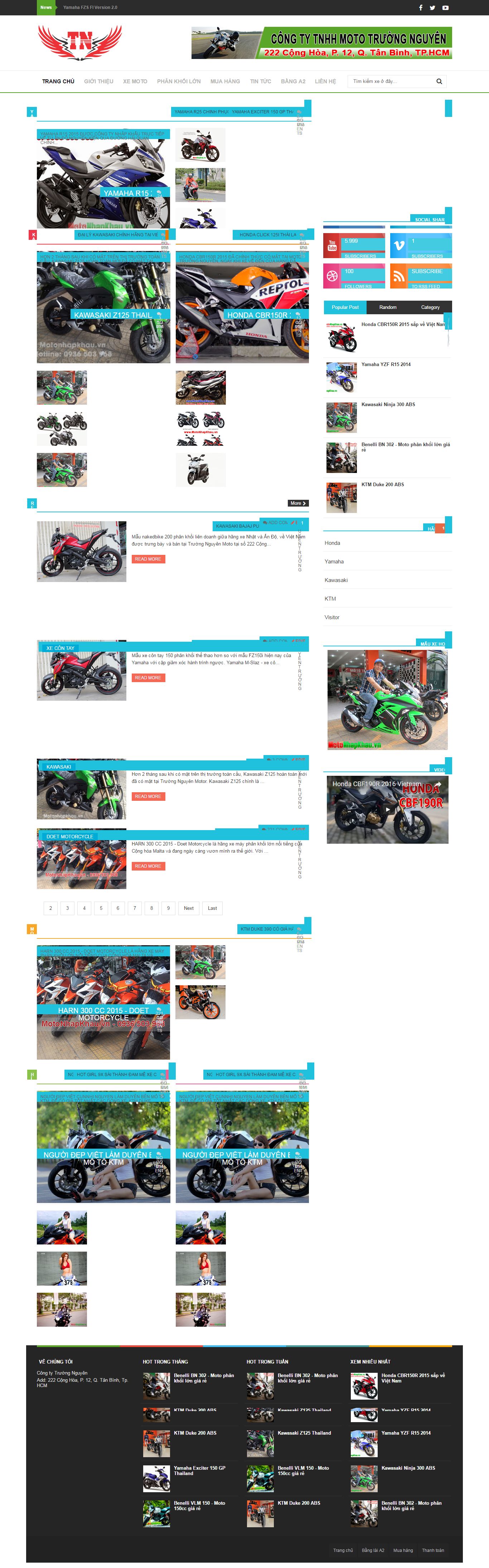 Thiết kế website motor nhập khẩu đẹp, chuyên nghiệp chuẩn SEO