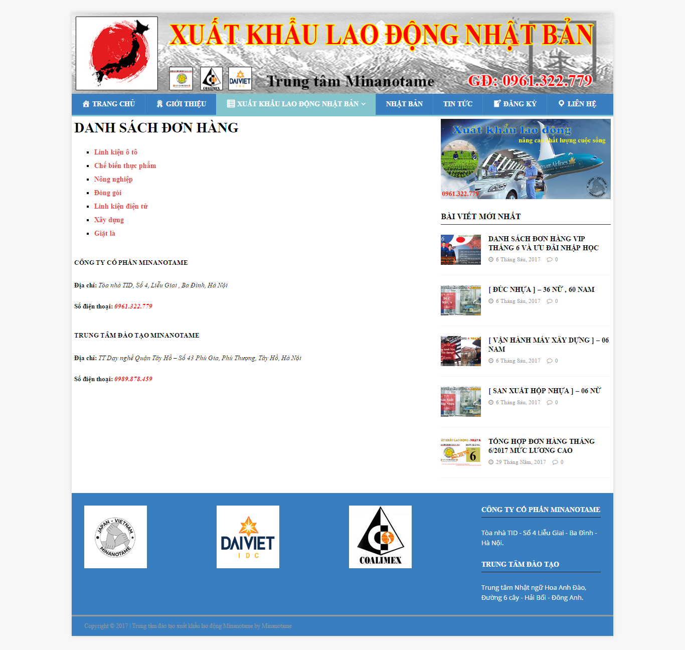 Thiết kế website xuất khẩu lao động đẹp, chuyên nghiệp chuẩn SEO