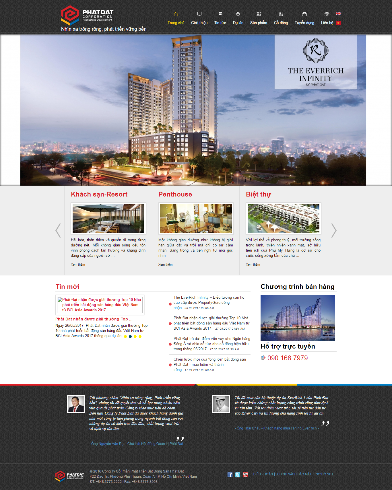 Thiết kế website công ty bất động sản Phát Đạt