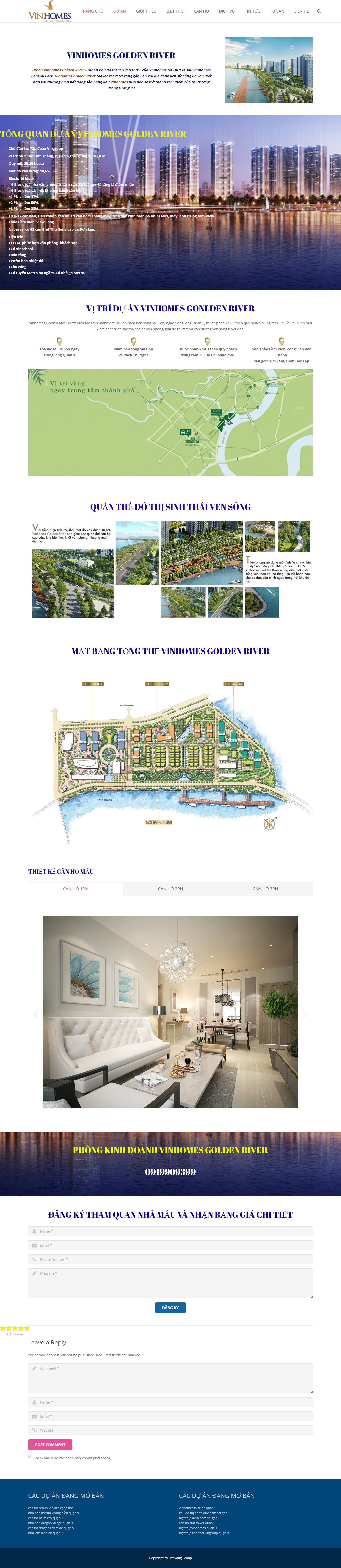 Thiết kế website bất động sản vinhomes đẹp, chuyên nghiệp chuẩn SEO