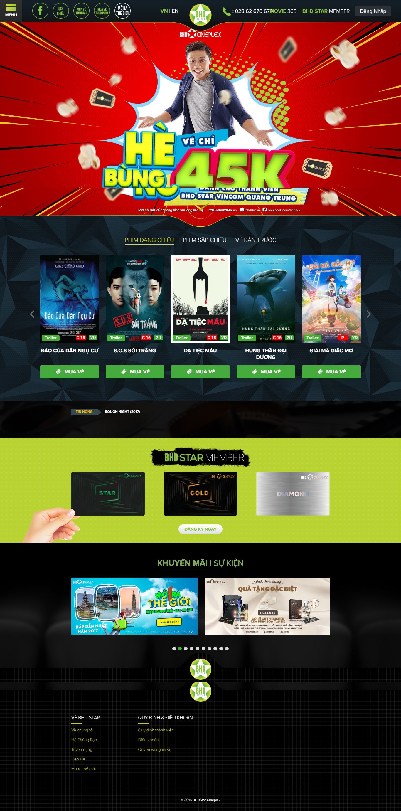 Thiết kế website BHD Star Cineplex đẹp, chuyên nghiệp chuẩn SEO