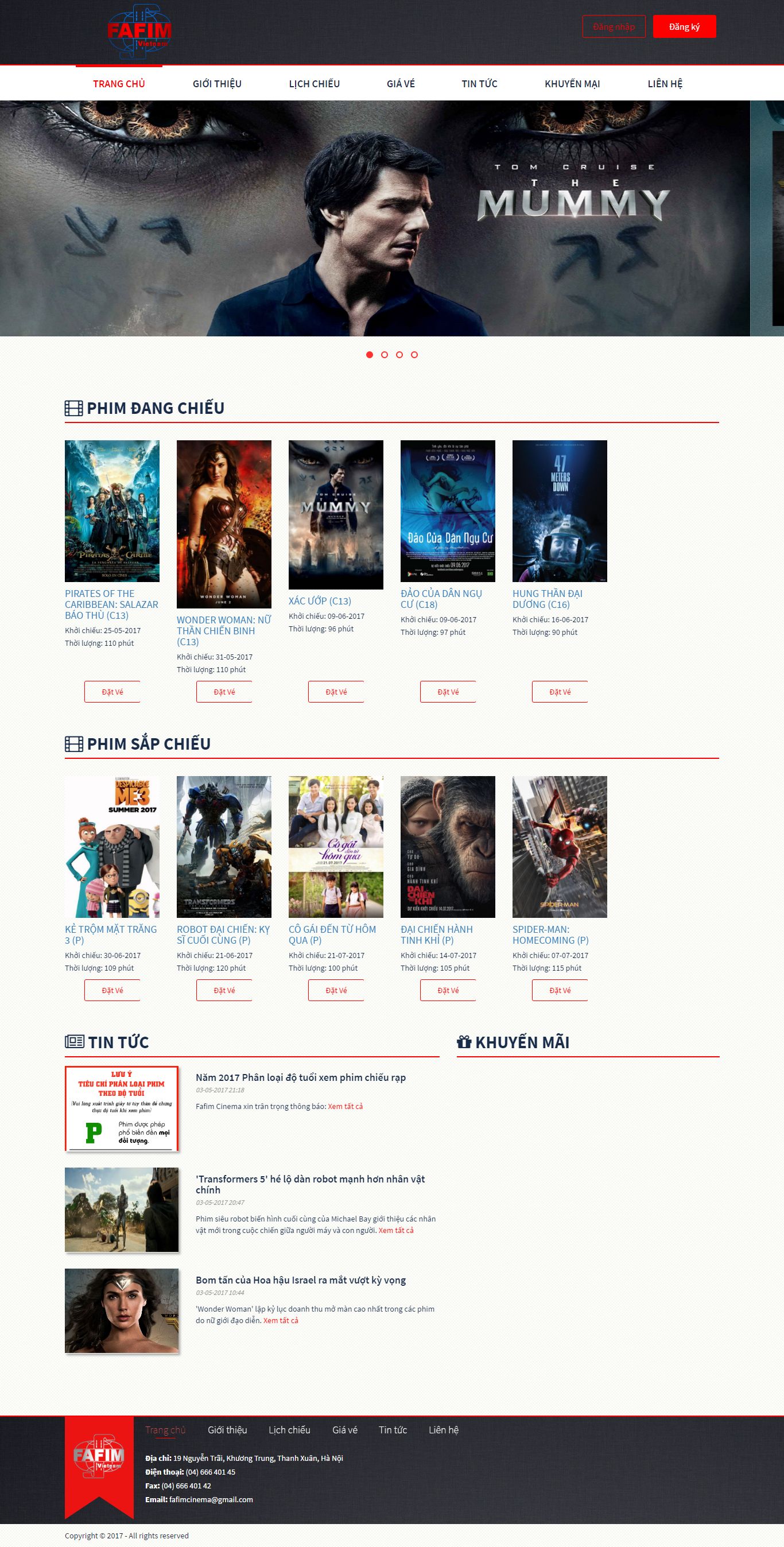Thiết kế website Fafim Cinema đẹp, chuyên nghiệp chuẩn SEO