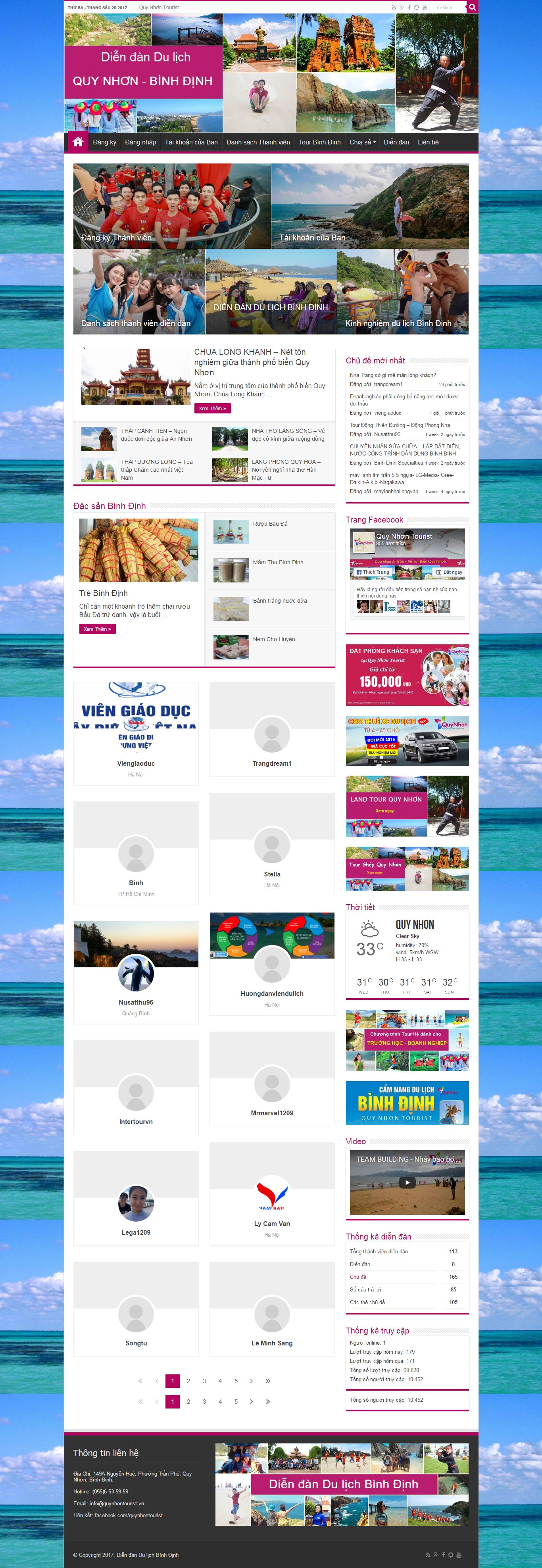 Thiết kế website diễn đàn du lịch đẹp, chuyên nghiệp chuẩn SEO