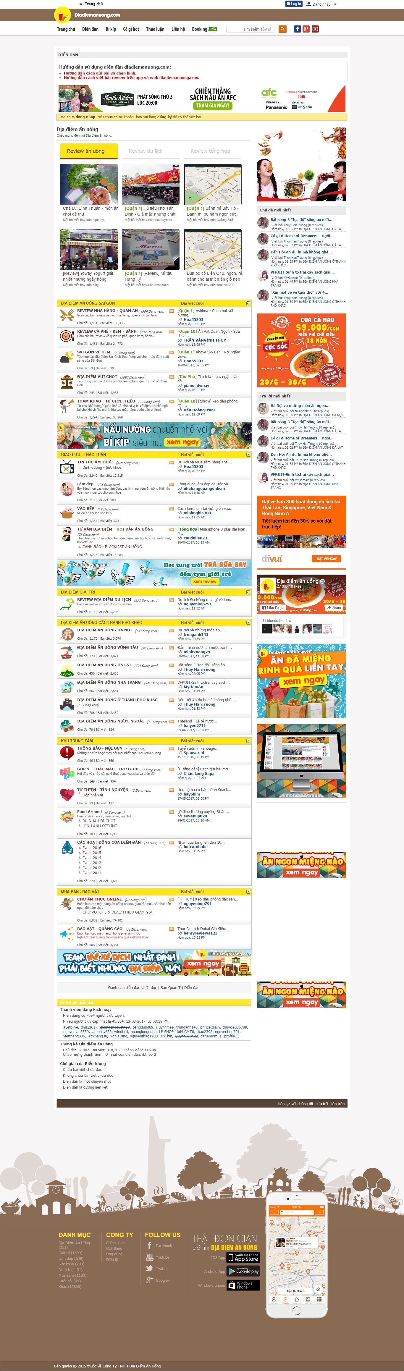 Thiết kế website forum địa điểm ăn uống đẹp SEO nhanh hiệu quả
