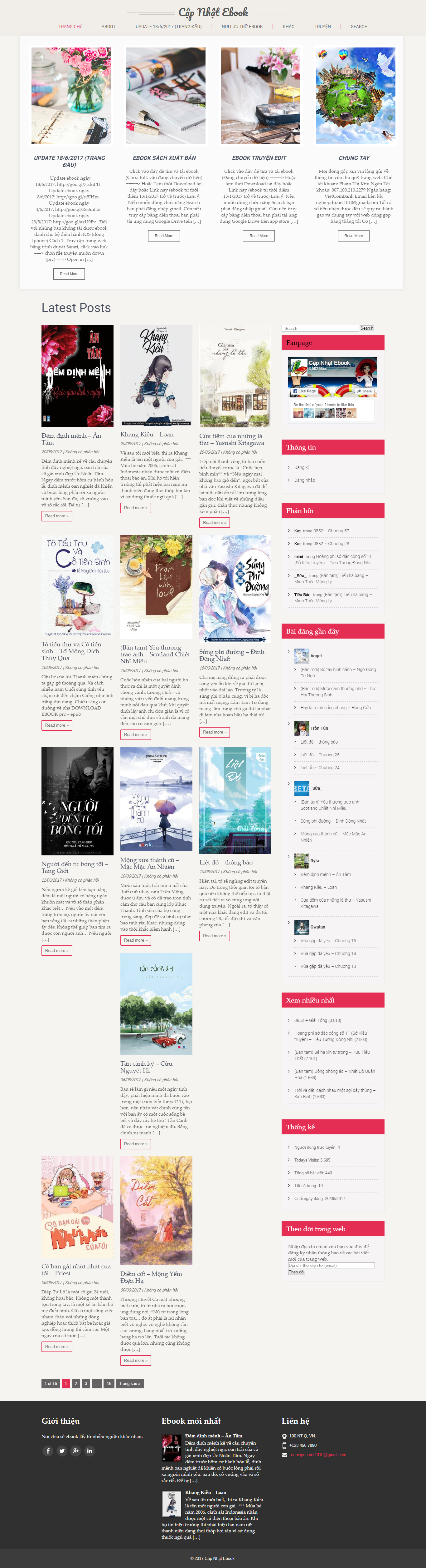 Thiết kế website tổng hợp ebook đẹp, chuyên nghiệp chuẩn SEO