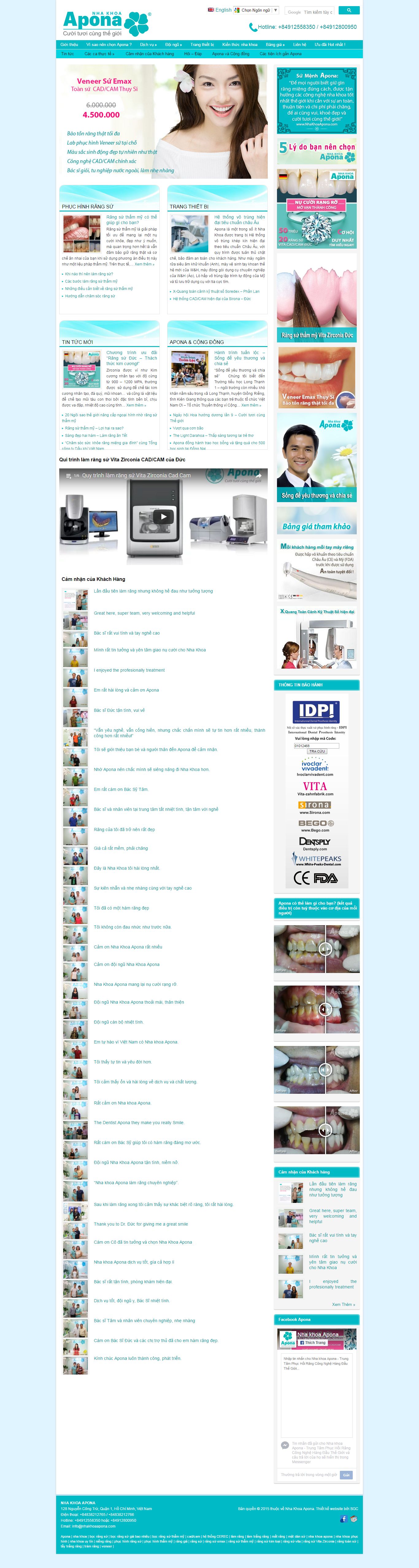 Thiết kế website nha khoa Apona đẹp, chuyên nghiệp chuẩn SEO