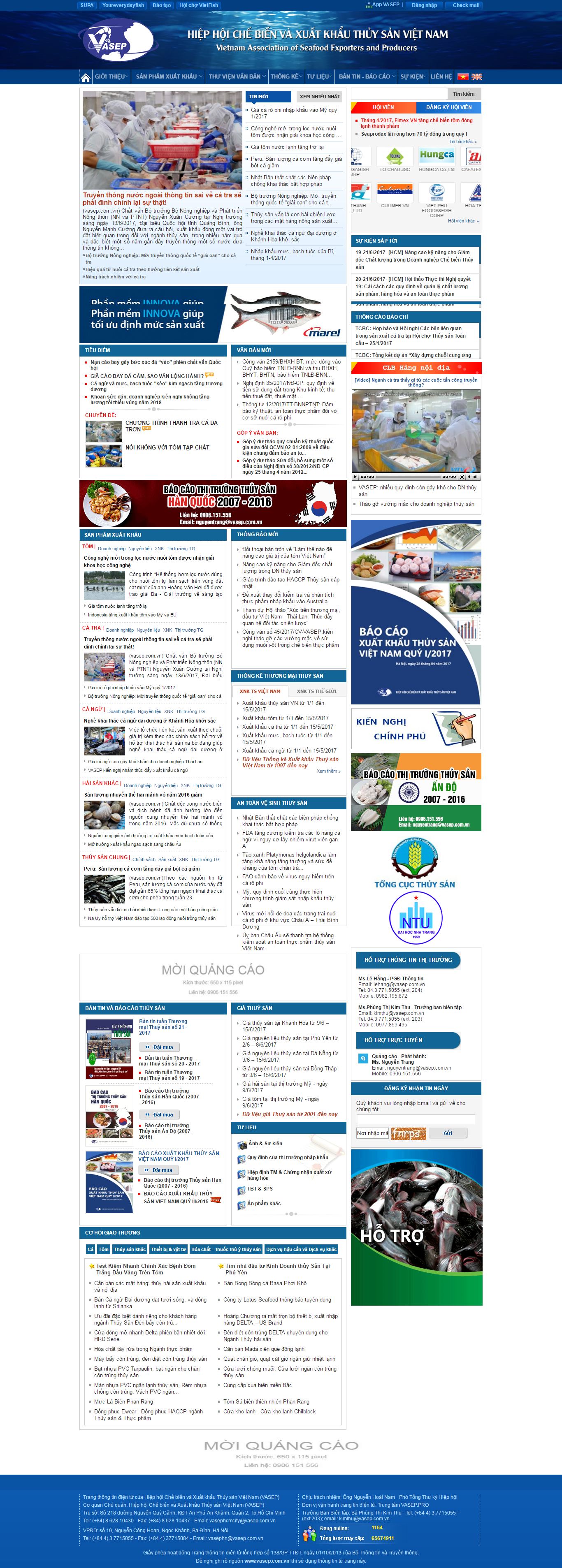Thiết kế website thủy sản VASEP PORTAL đẹp, chuyên nghiệp chuẩn SEO