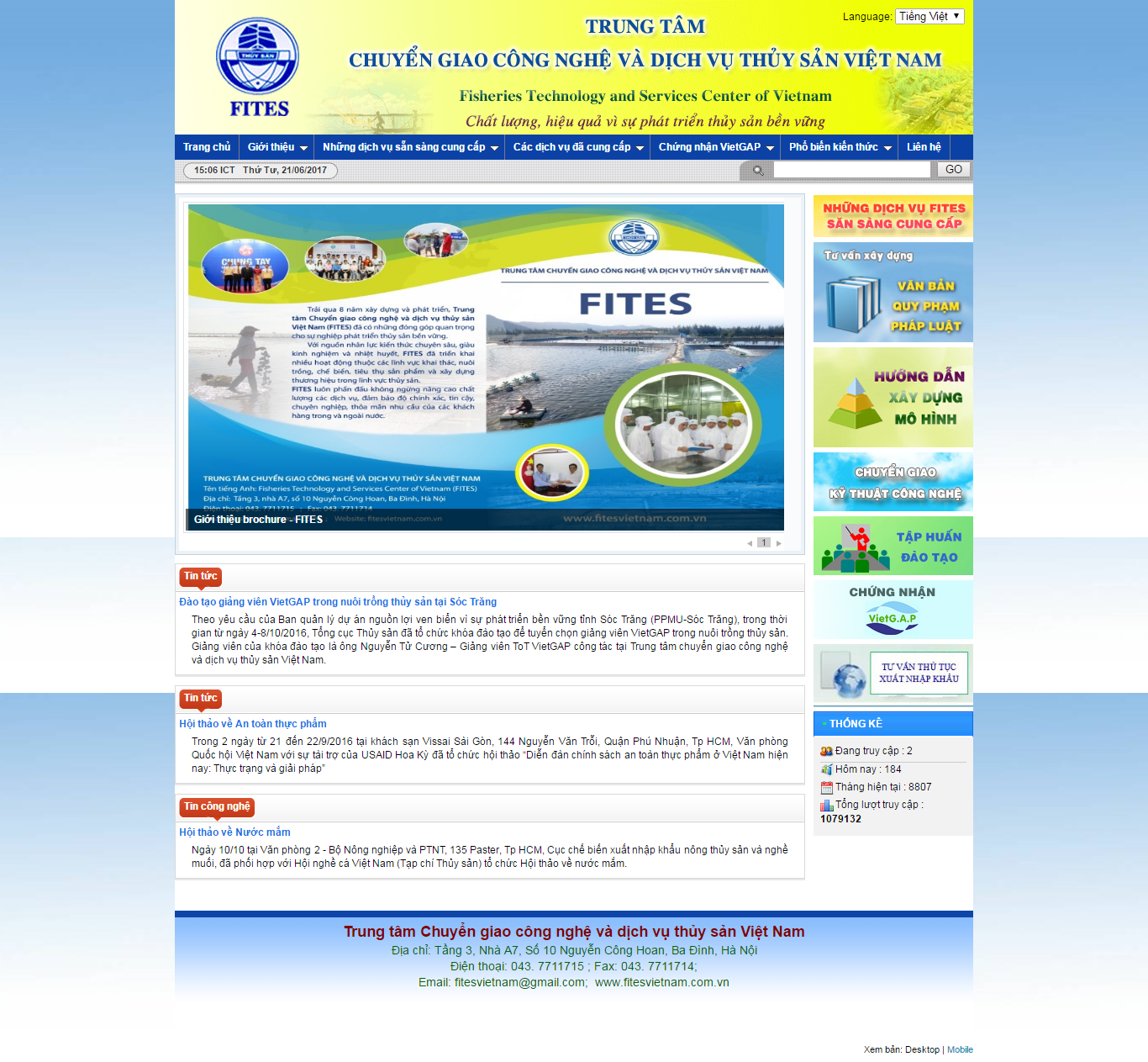 Thiết kế website hải sản - fitesvietnam.com.vn đẹp SEO nhanh hiệu quả